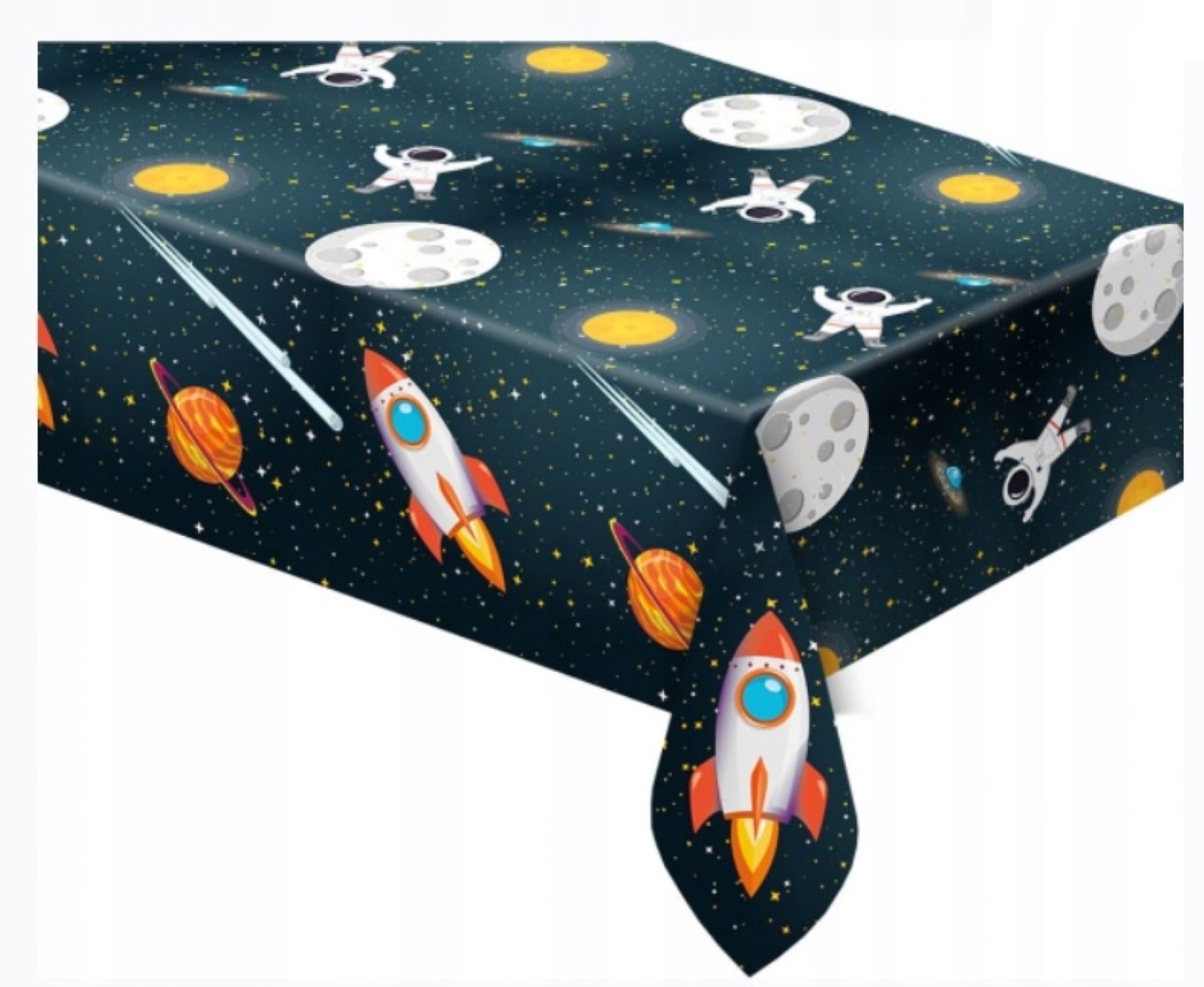 Tischdecke Einweg-Tischdecke "Kosmos" - 120x180 cm für Kindergeburtstage