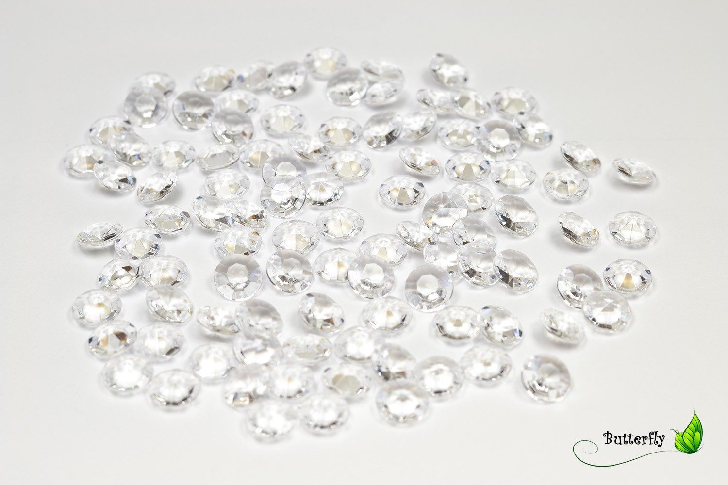 Creativery Streudeko, 10 x 100 Dekosteine Diamanten 12mm