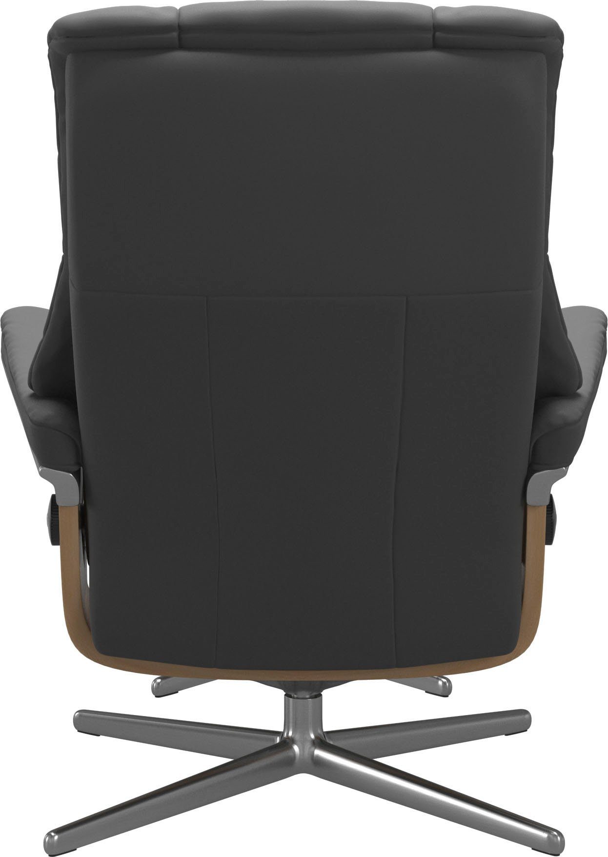 Stressless® Relaxsessel Mayfair M Cross Größe mit Relaxsessel (Set, mit Base, & Eiche Hocker, Hocker), S, mit Holzakzent L