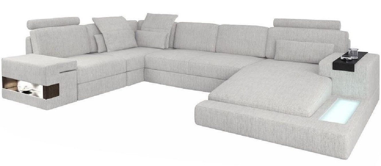 Xlmoebel Wohnlandschaft U-förmige Polstercouch mit textilen Bezügen in modernem Design, Hergestellt in Europa