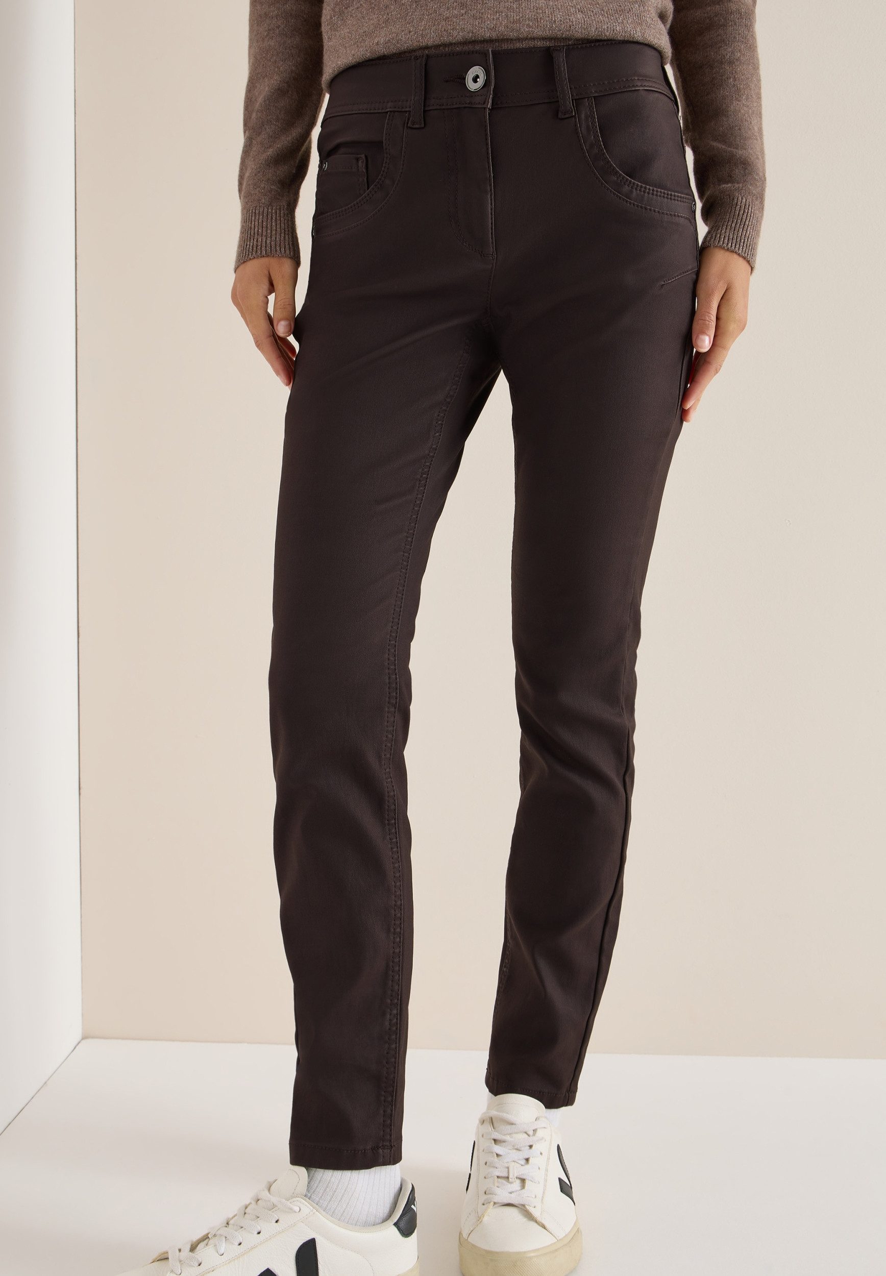 CECIL Chinos NOS Style Toronto Coated tartufo brown