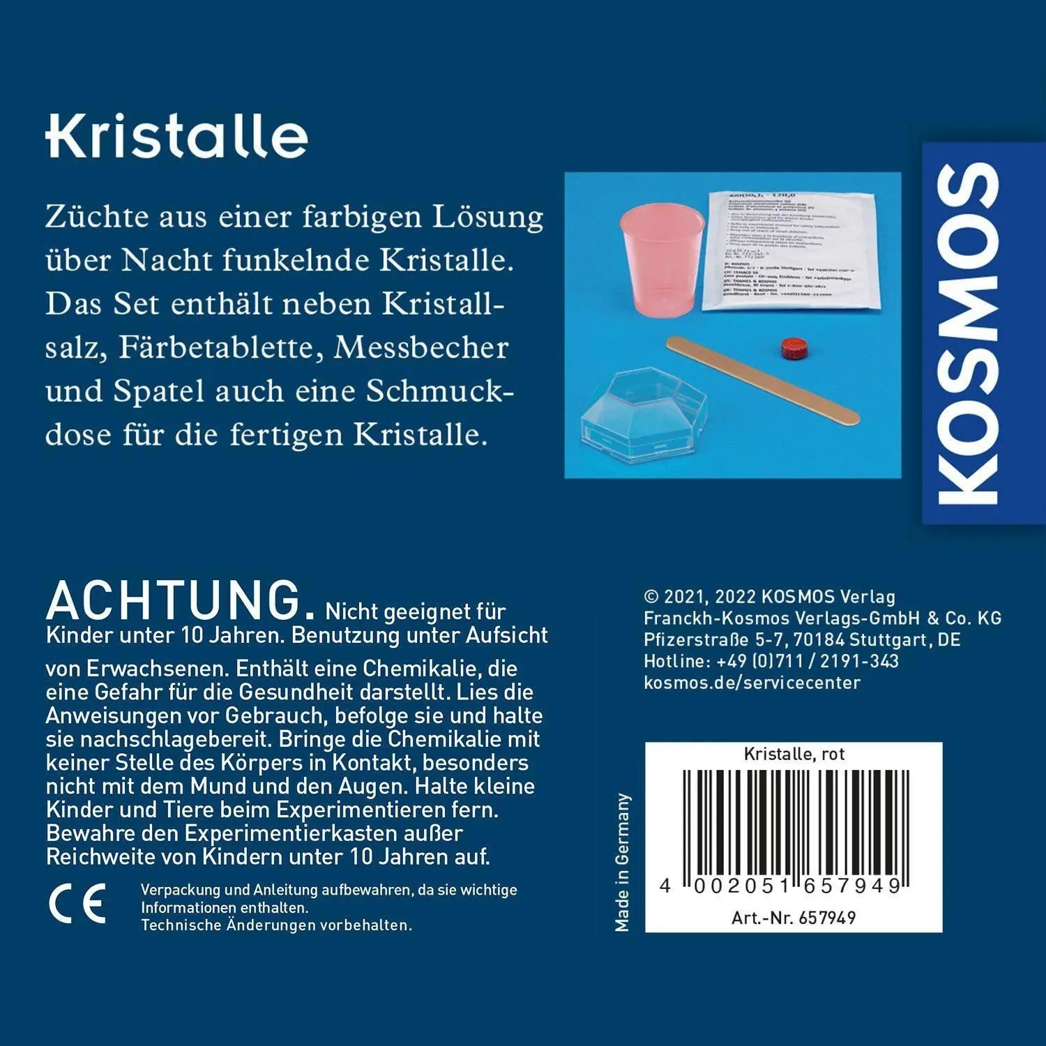 Kosmos Spiel Rote Kristalle selbst züchten