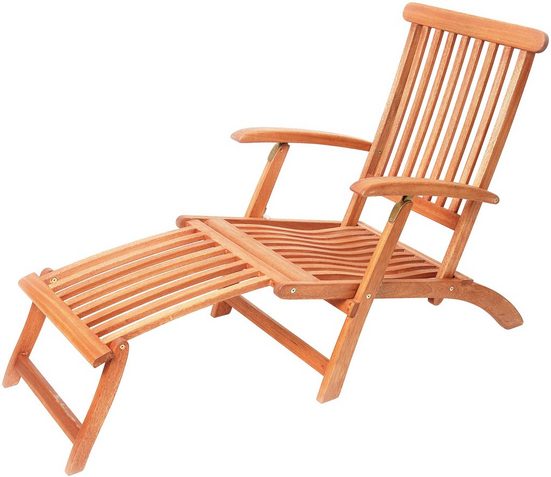 MERXX Gartensessel »Deck Chair«, Eukalyptusholz, verstellbar, klappbar