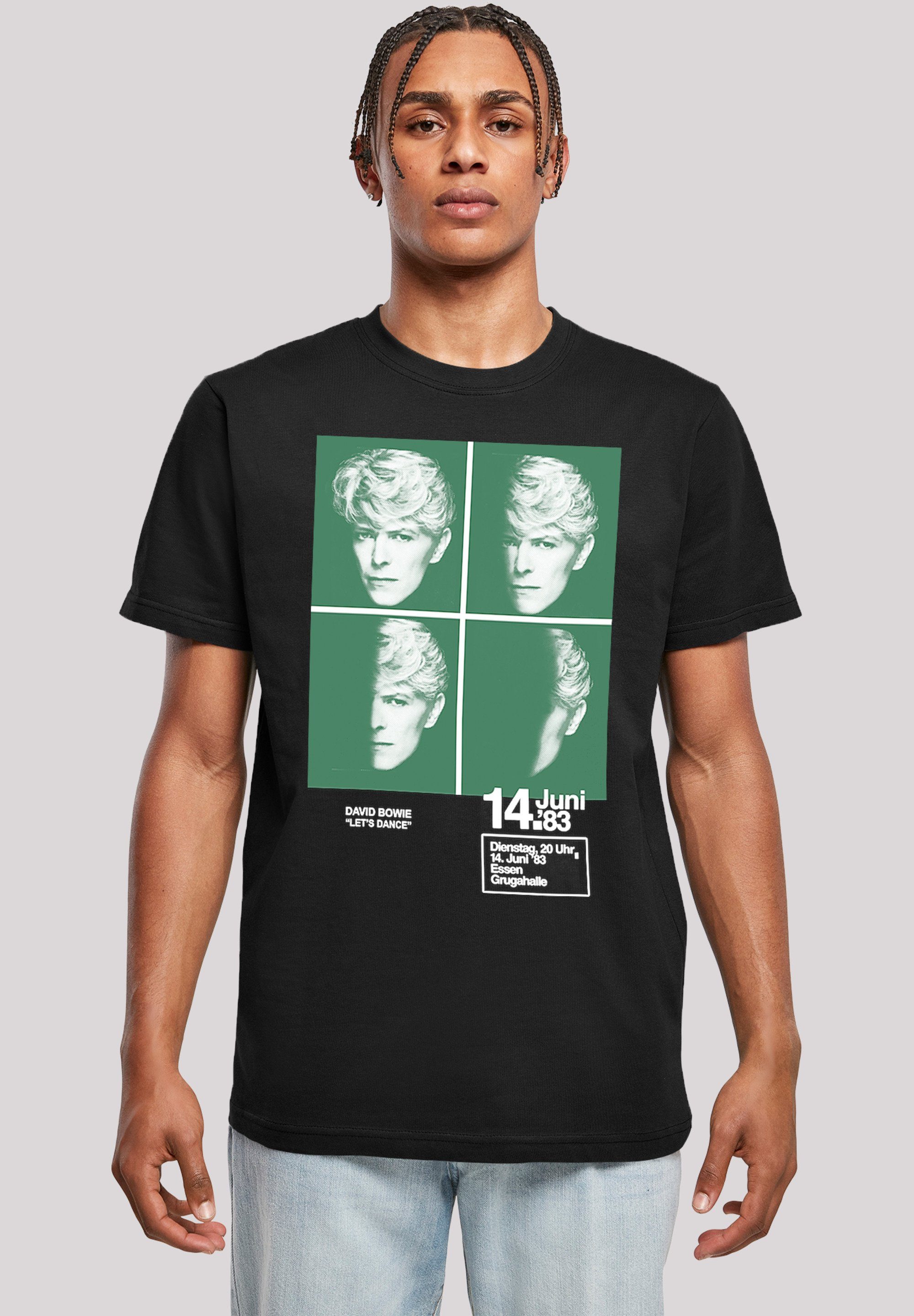 F4NT4STIC T-Shirt David Bowie 1983 Concert Poster Herren,Premium Merch,Regular-Fit,Basic,Bandshirt