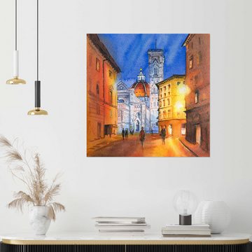 Posterlounge Wandfolie Editors Choice, Piazza del Duomo in Florenz, Italien, Illustration