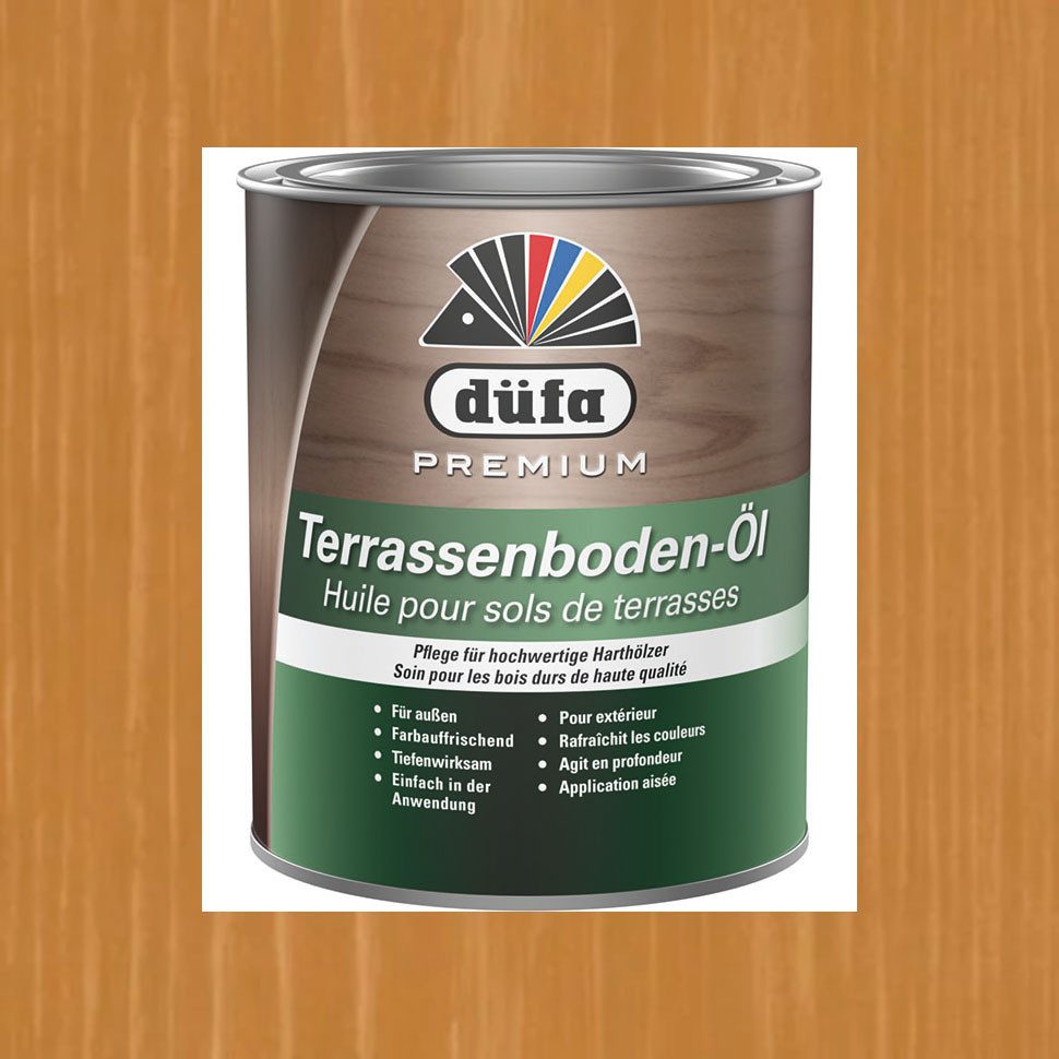 düfa Hartholzöl Premium Terrassenboden-Öl 750 ml Terrassenöl Holzöl, zur Farbauffrischung und Imprägnierung