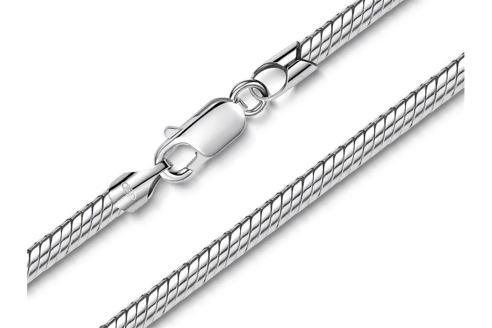 Silberkettenstore Silberkette Schlangenkette 3,5mm - 925 Silber, Länge wählbar von 40-100cm