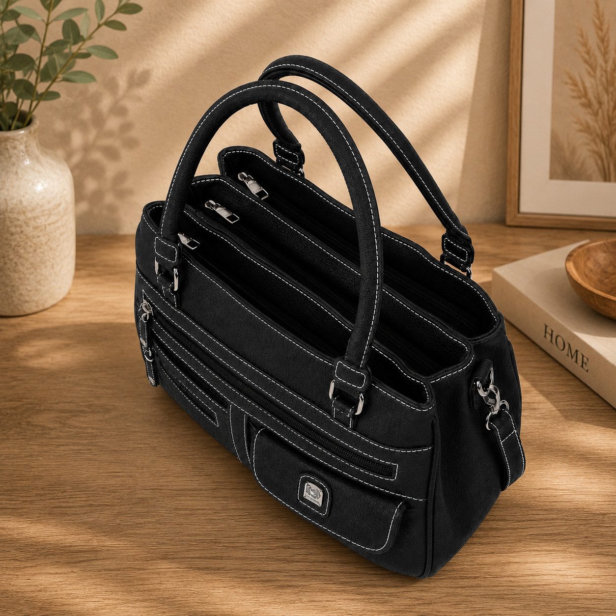EAAKIE Umhängetasche Damen Tasche Schultertasche Umhängetasche Leder Optik Handtasche, als Schultertasche, Umhängetasche tragbar – Bild 5 von 5