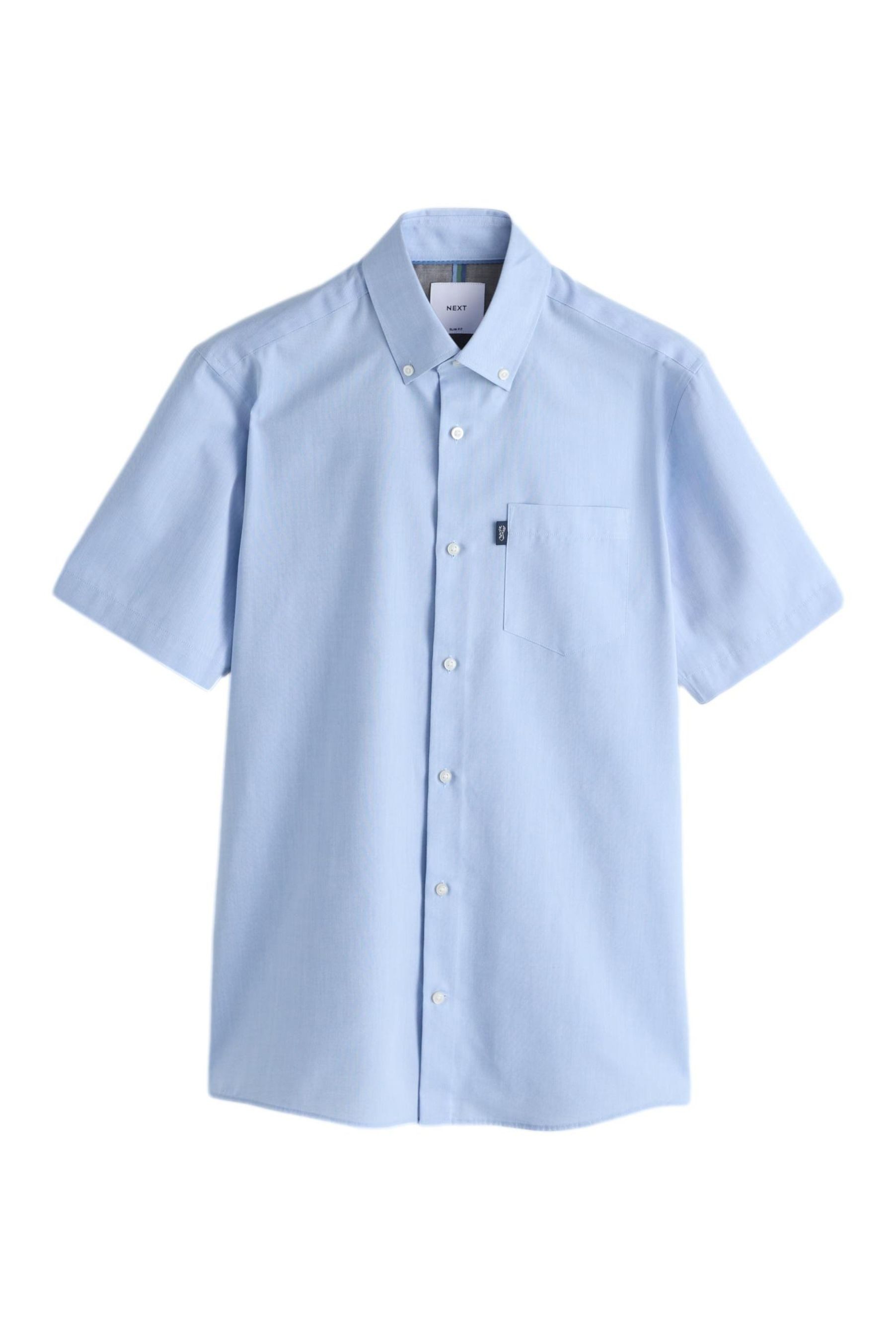 Kurzarmhemd Kurzärmeliges, bügelleichtes Slim Fit Oxfordhemd