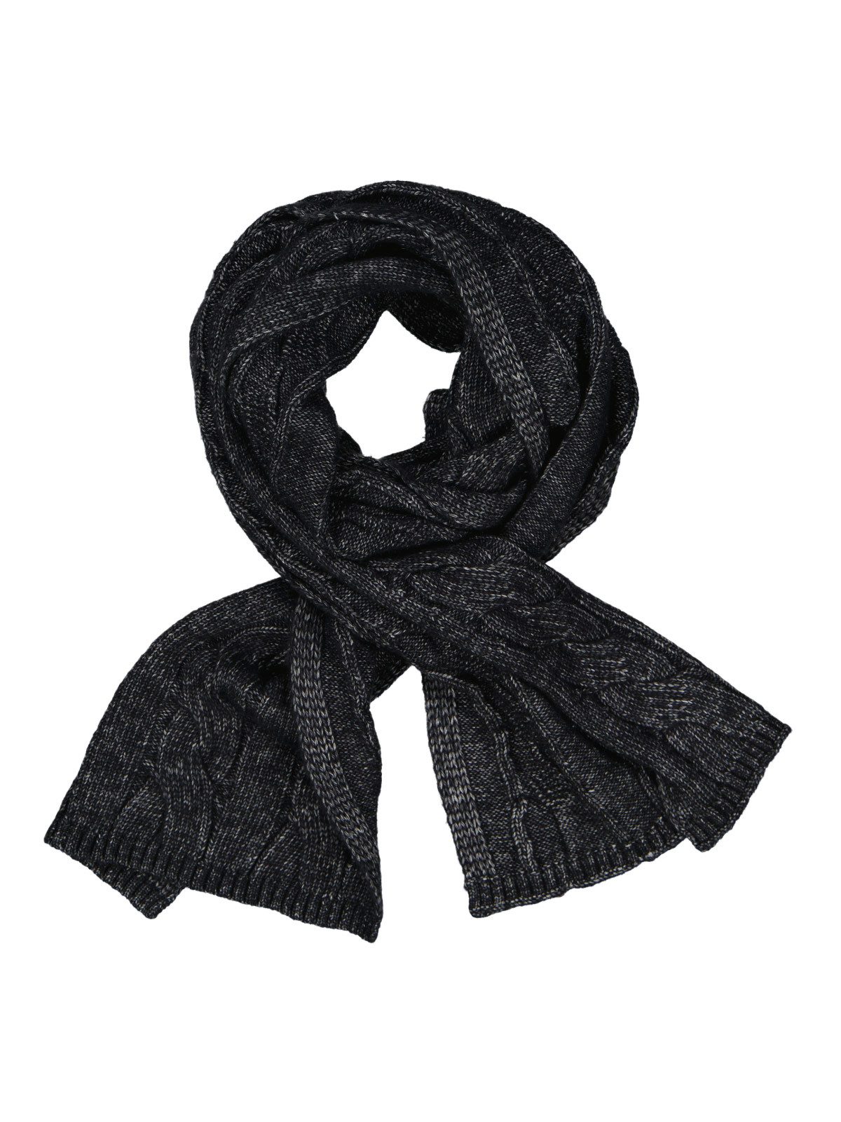 Strickschal Herren Strickschal meliert, Saphirblau