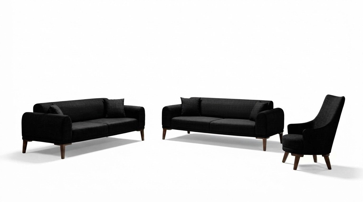 Xlmoebel Polstergarnitur Moderne Sofagarnitur 331 - Sitz Sofa Couch Möbel Polsterung, (Polstergarnitur, 3-tlg., 3-teilig), Made in Europa