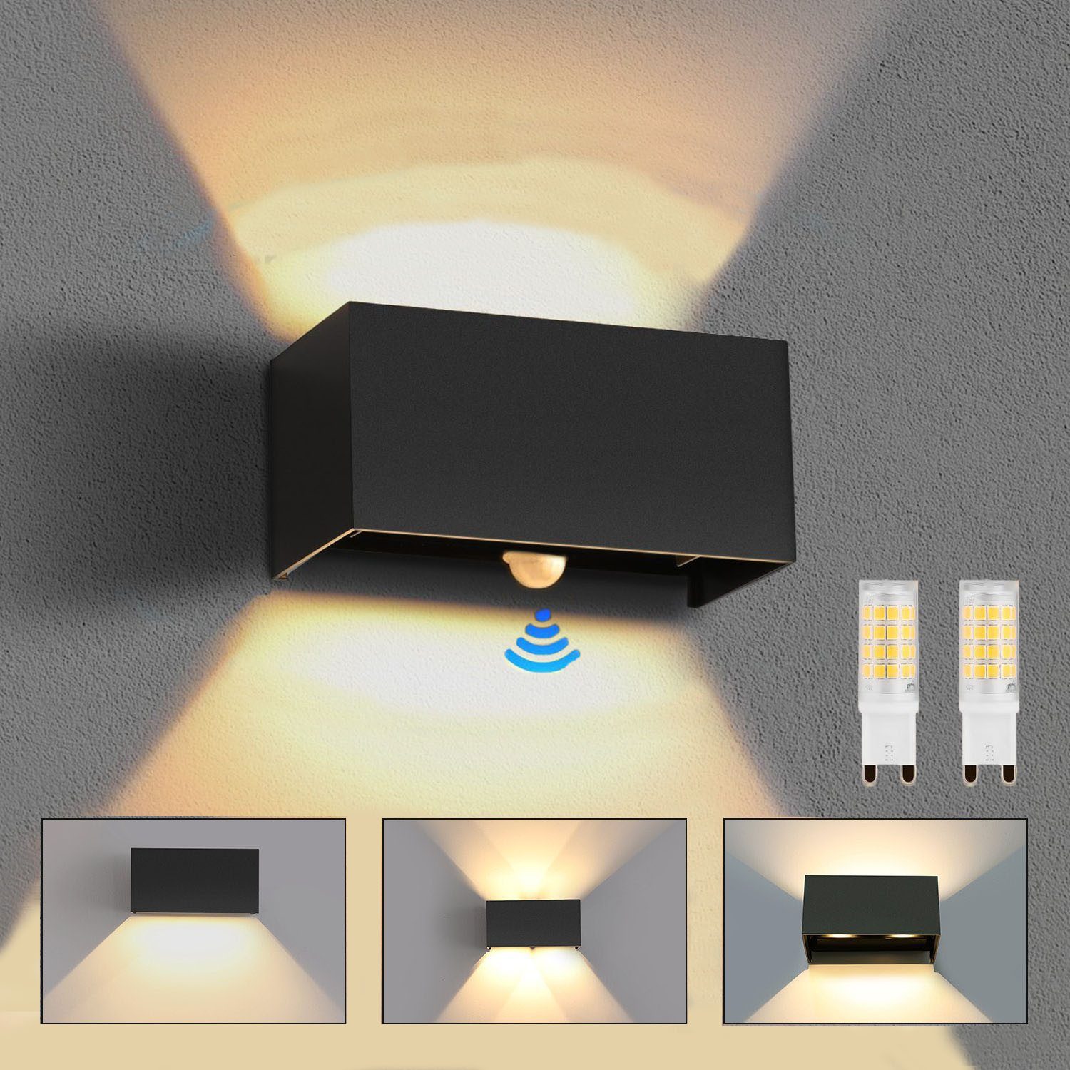oyajia LED Wandleuchte G9 Würfel Wandlampe, günstig online kaufen