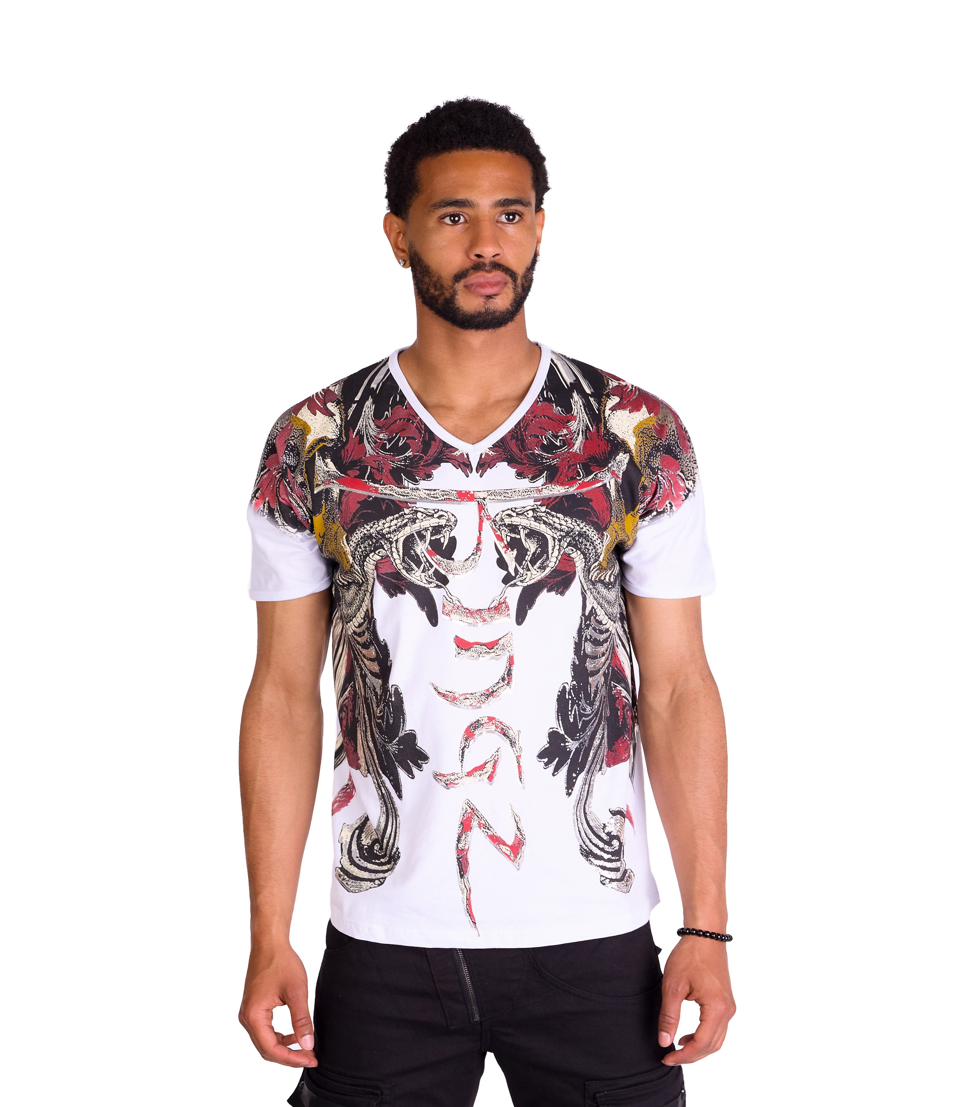KINGZ T-Shirt Totenkopf Shirt mit All-Over günstig online kaufen