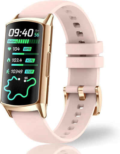 YEDASAH Smartwatch (1,58 Zoll, Android, iOS), Herren Damen, Fitnessuhr Damen mit Telefonfunktion,120 Sportmodi,IP68
