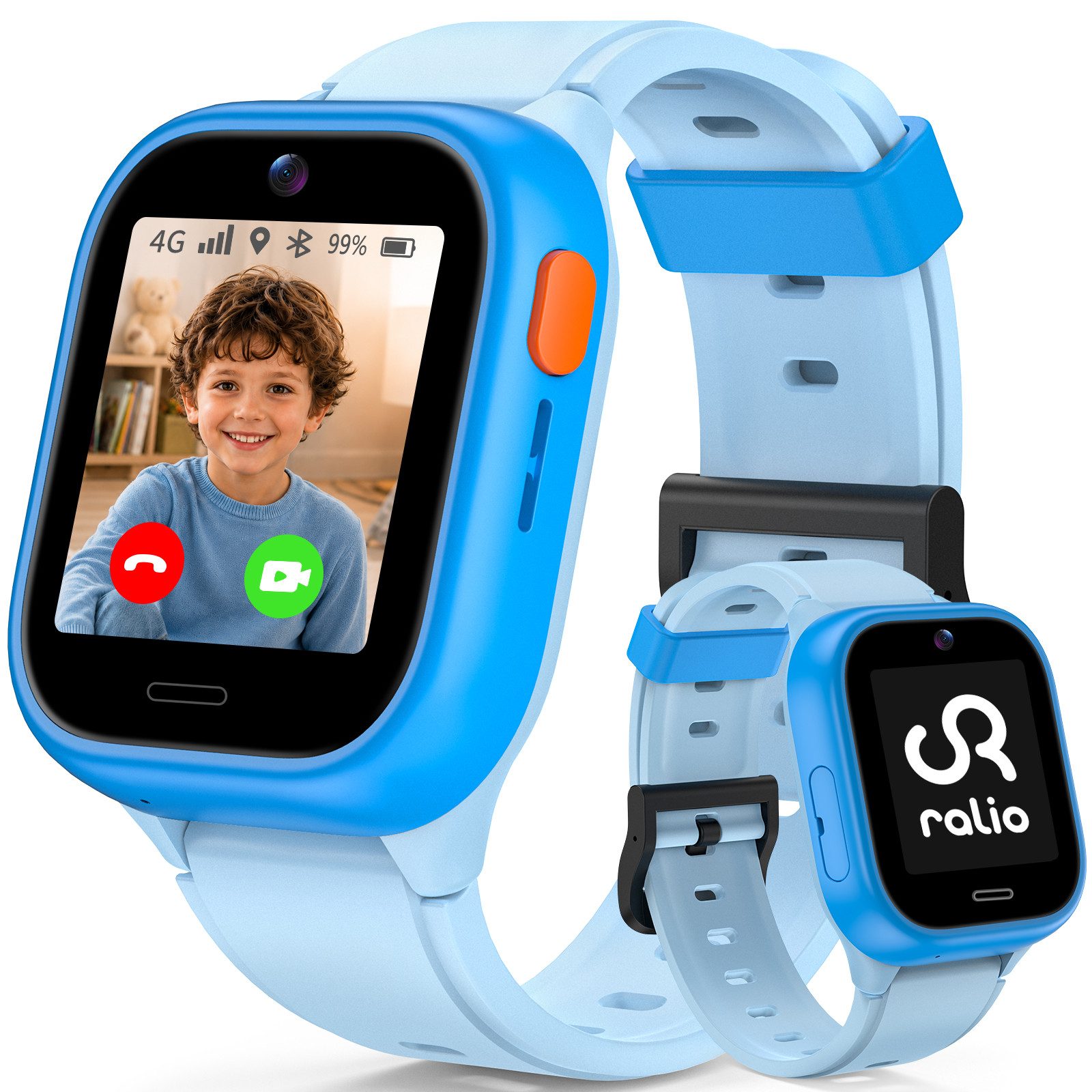 Ralio R5 Neo 4G Kinder-Smartwatch mit Videoanruf, GPS-Ortung & Schulmodus Smartwatch (Kinderuhr mit Nano-SIM-Kartensteckplatz, ohne integrierten App-Store cm/1,4 Zoll) störungsfreies Nutzungserlebnis, Smartwatch für Kinder mit großem Farbdisplay, langer Akkulaufzeit von bis zu 3 Tagen und vielseitigen Funktionen, ideal für Jungen und Mädchen im Schulalter