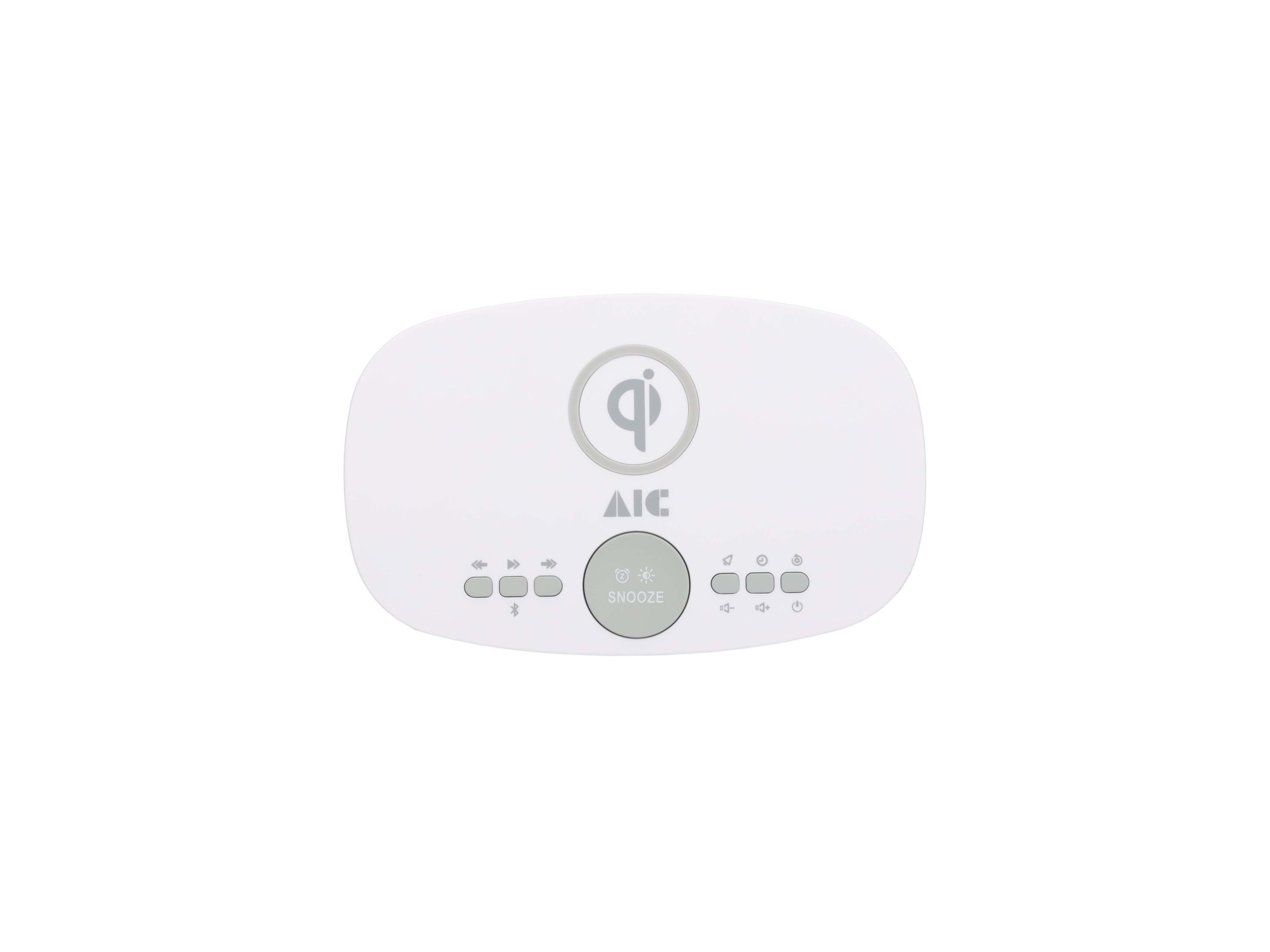 AIC AIC 28 BT weiß Radio (Radiowecker Designer Uhrenradio USB Bluetooth Induktives Laden) – Bild 3 von 5