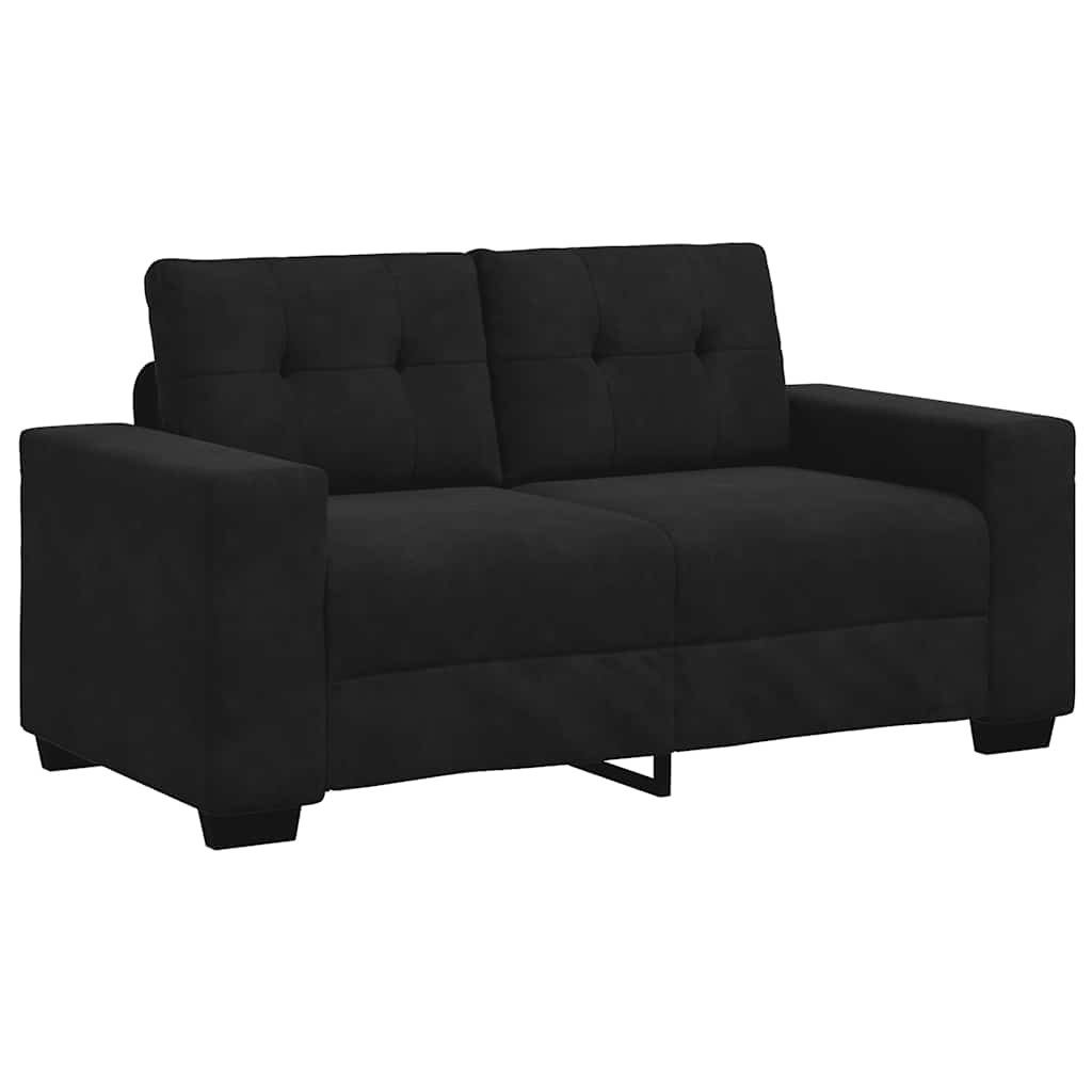 vidaXL Sofa Zweisitzer-Sofa Schwarz 160x77x82 cm Samt, 1 Teile günstig online kaufen