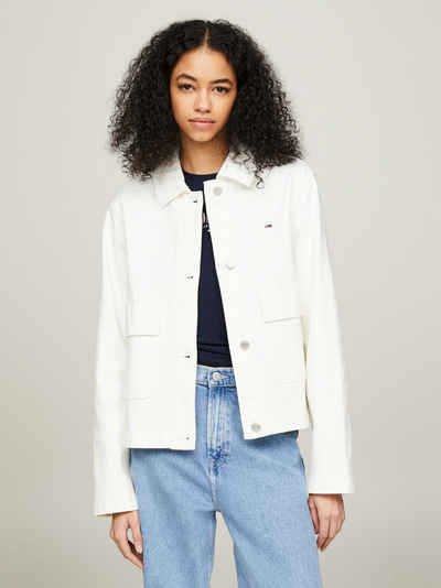 Tommy Jeans Outdoorjacke TJW GMD COTTON JACKET mit Tommy Jeans Markenlabel