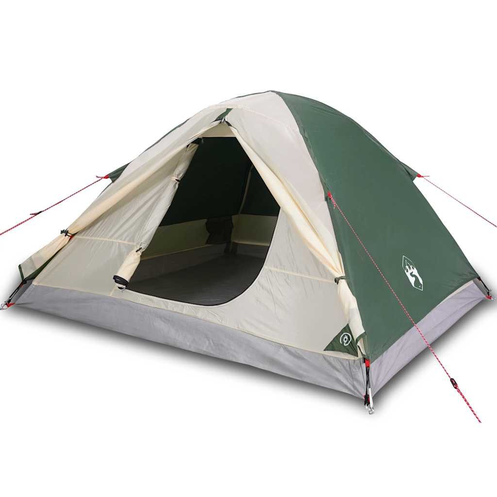 Kuppelzelt Kuppel-Campingzelt 3 Personen Grün Wasserdicht