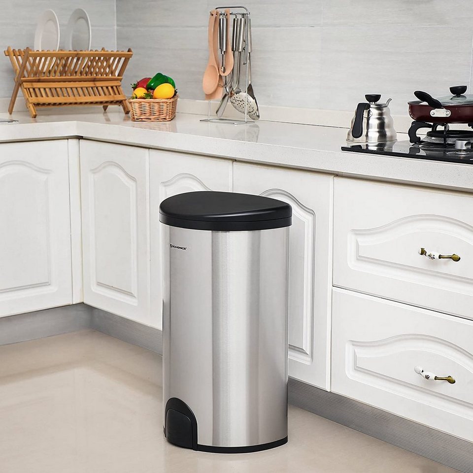 SONGMICS Mülleimer »LTB91NB«, Sensor, Fingerabdruckfrei Fußsensor, 50 L