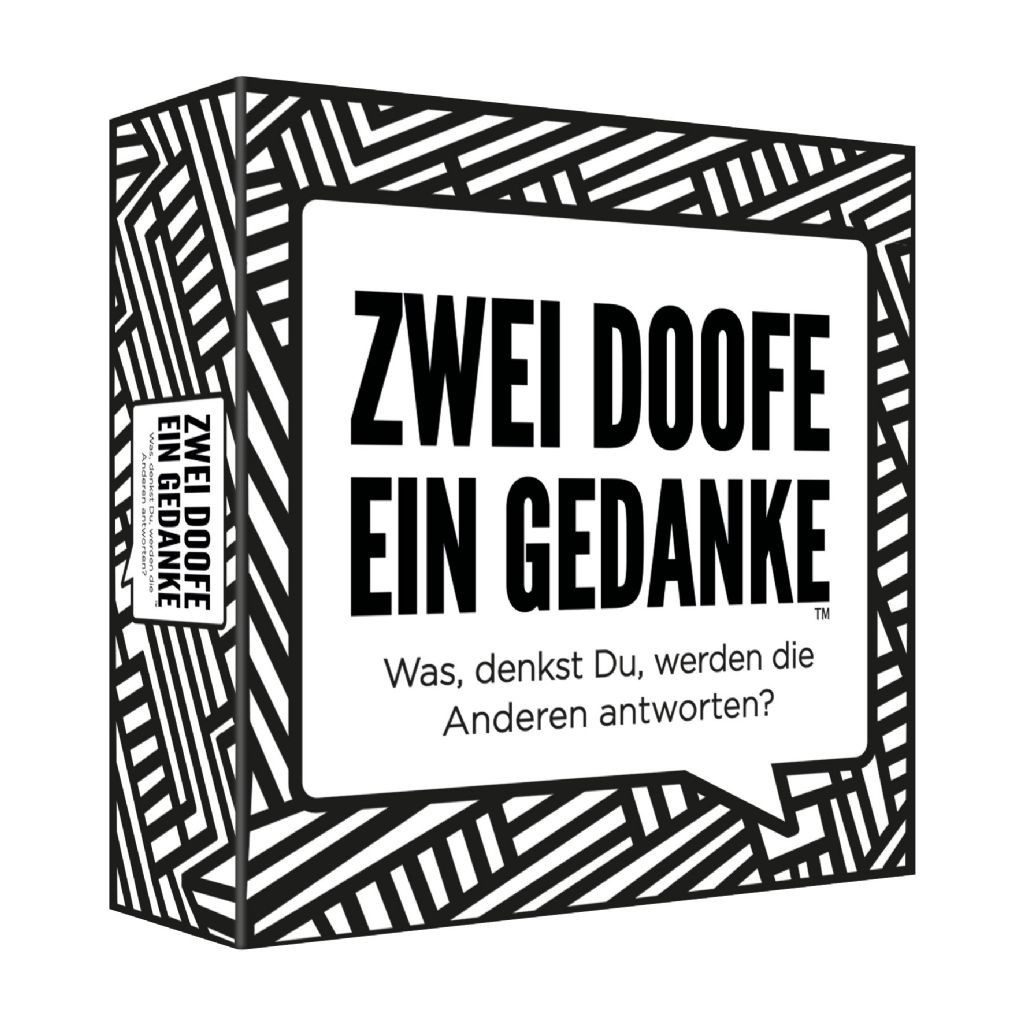 Kylskapspoesi Spiel Gesellschaftsspiel "Zwei Doofe ein Gedanke", Kartenspiel