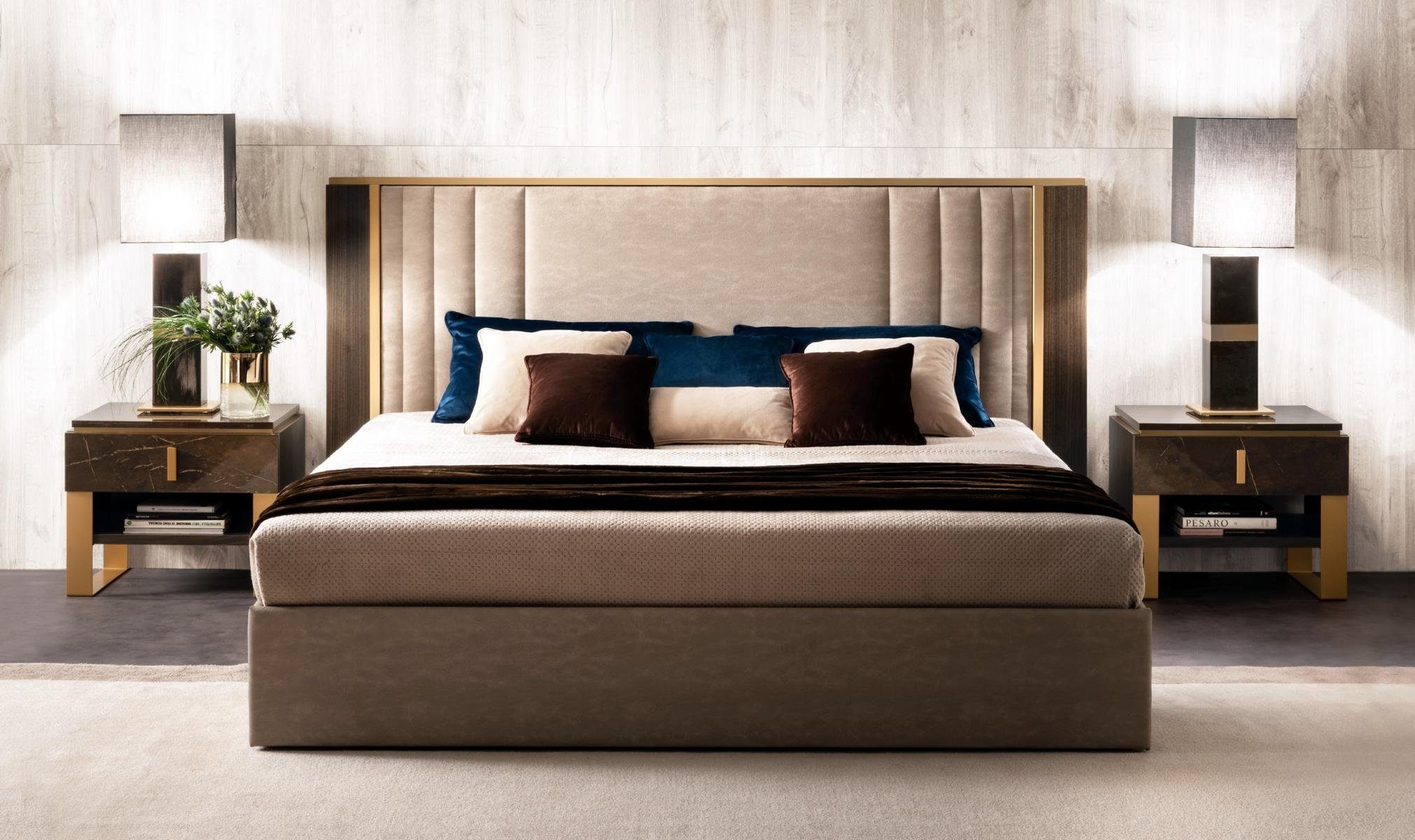 Klassischer JVmoebel 3tlg. 2x Design Luxus Betten Bett Schlafzimmer Nachttisch Schlafzimmer-Set