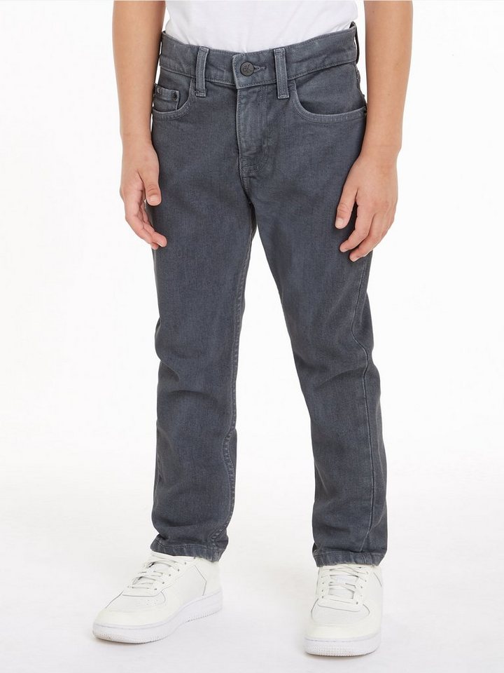 Calvin Klein OVERDYED DARK Jeans Stretch-Jeans DAD GREY