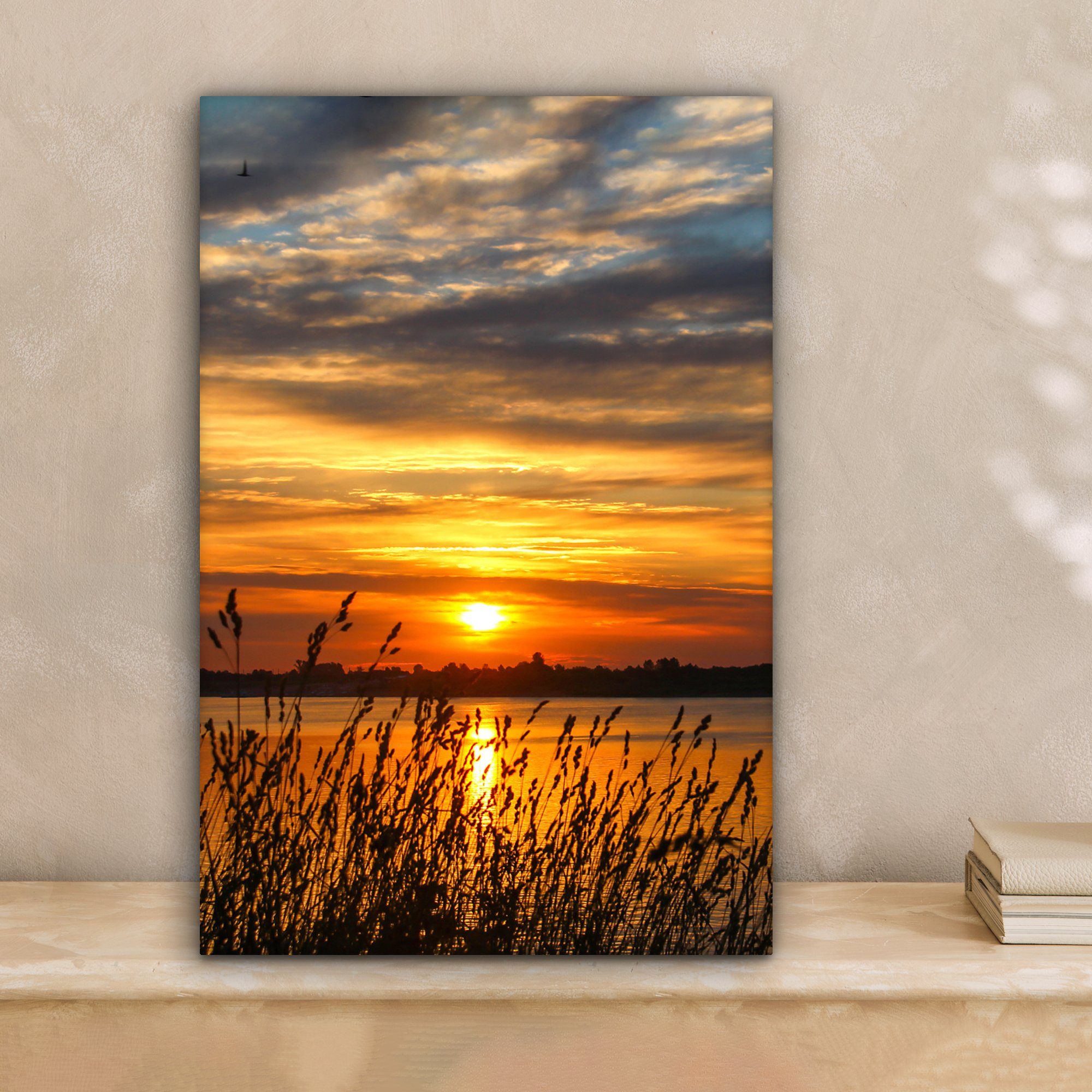 OneMillionCanvasses® Leinwandbild Sonnenuntergang - Meer - Horizont - Himme günstig online kaufen