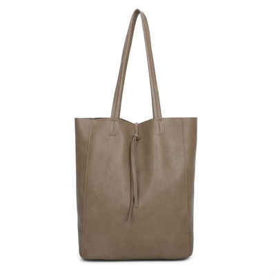 ITALYSHOP24 Schultertasche SET 2in1 Damen Tasche Umhängetasche XXL Shopper, Leichtgewicht Hobo + Crossbody Bag / Schmucktasche