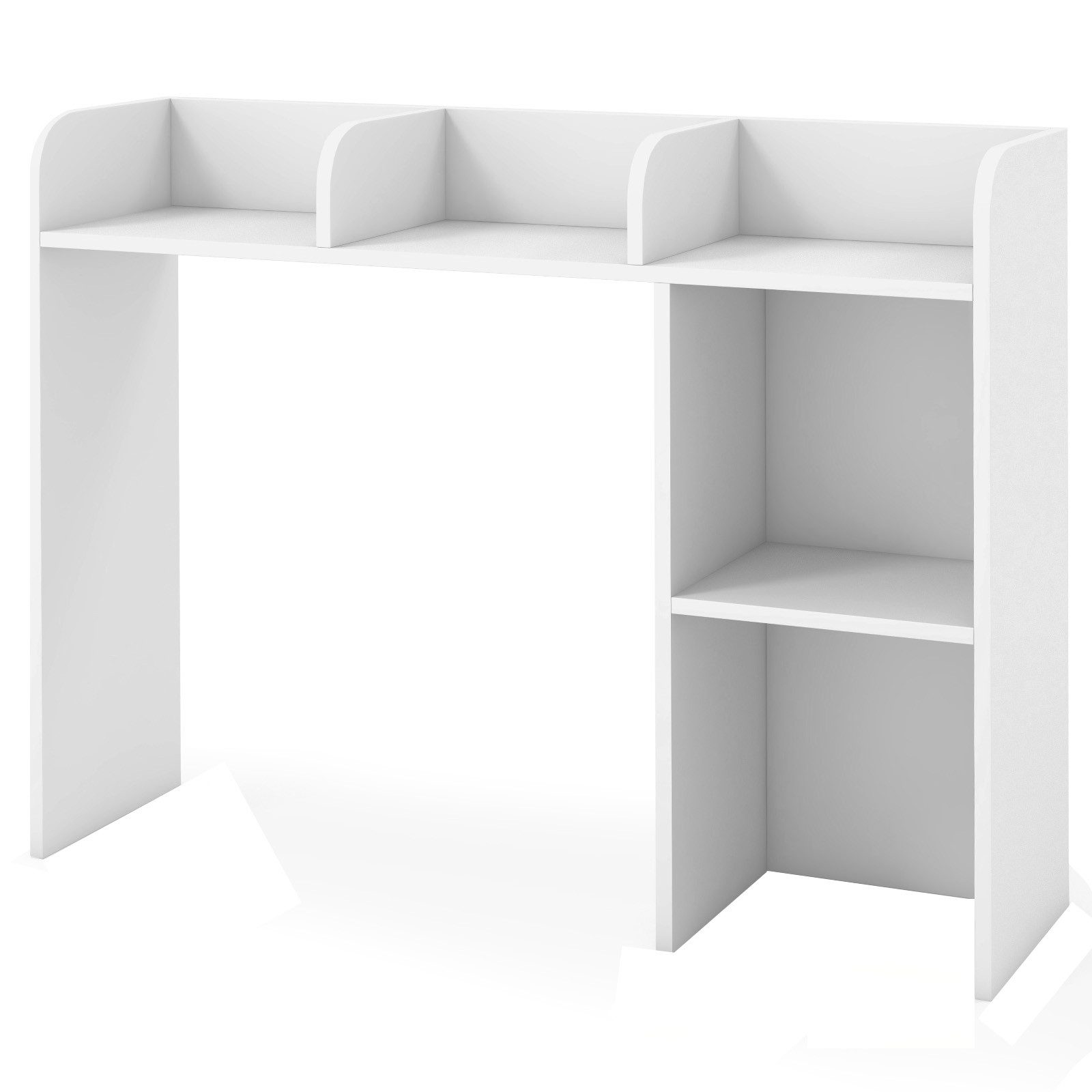 COSTWAY Regal-Schreibtisch, mit 4 Ablagen, offenem Fach, bis 45kg, 94x25x74 günstig online kaufen