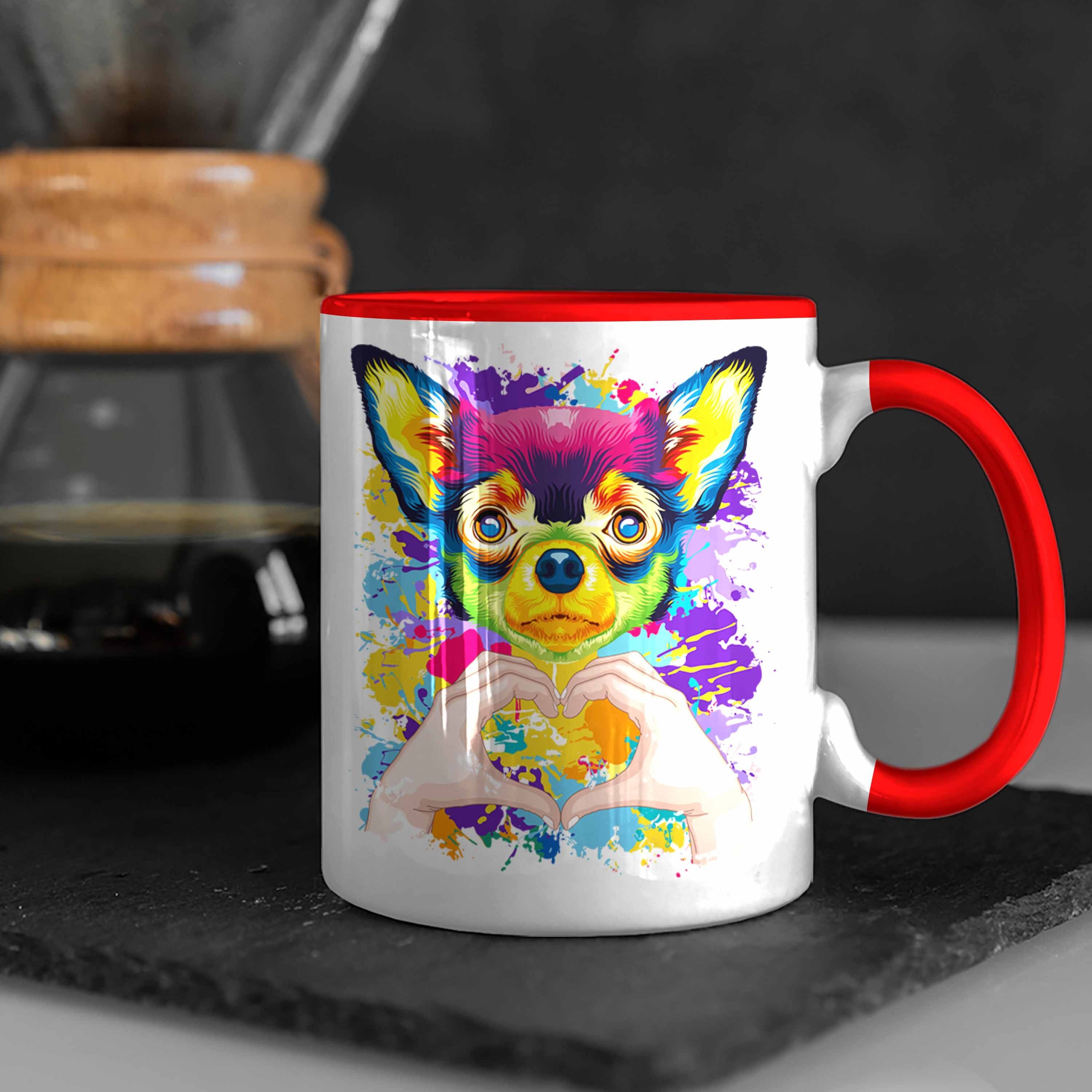 Geschenki Tasse Tasse Spruch Besitzer Rot Geschenk Lustiger Farbe Trendation Love Chihuahua