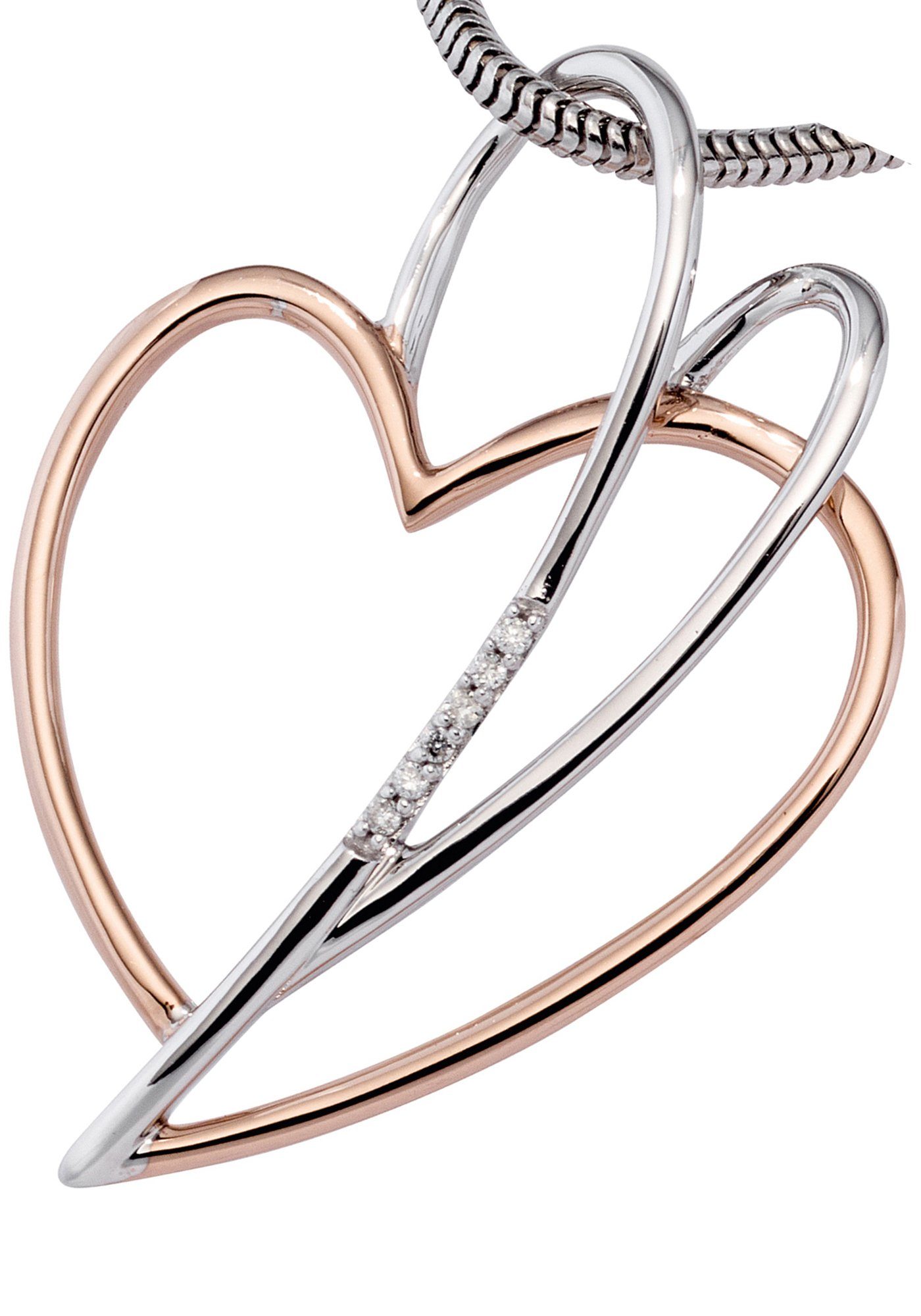 JOBO Herzanhänger Anhänger Herz, 585 R...