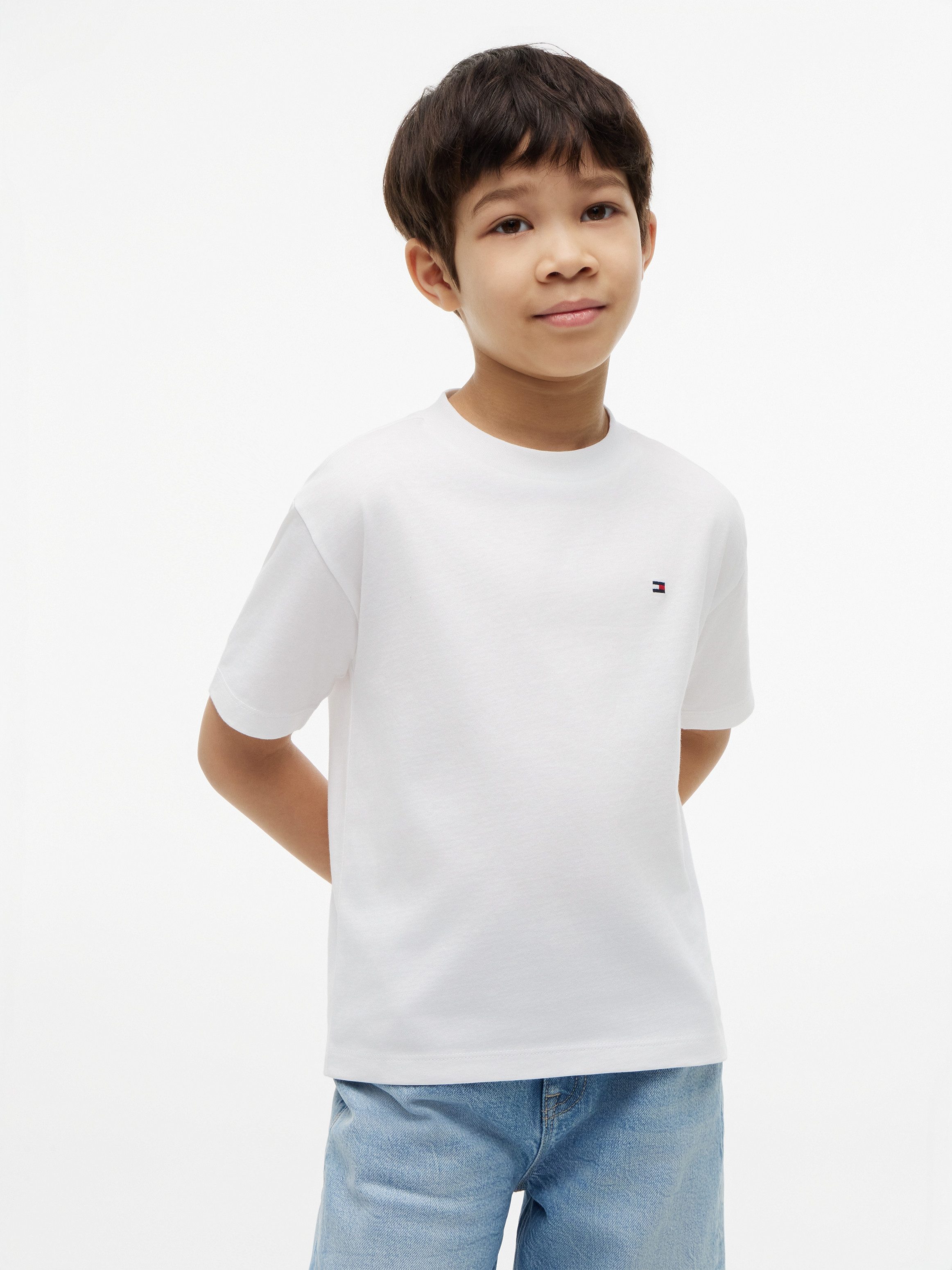 Tommy Hilfiger T-Shirt Rückendruck, Regular Fit, Kinder bis 16 Jahre – Bild 2 von 5