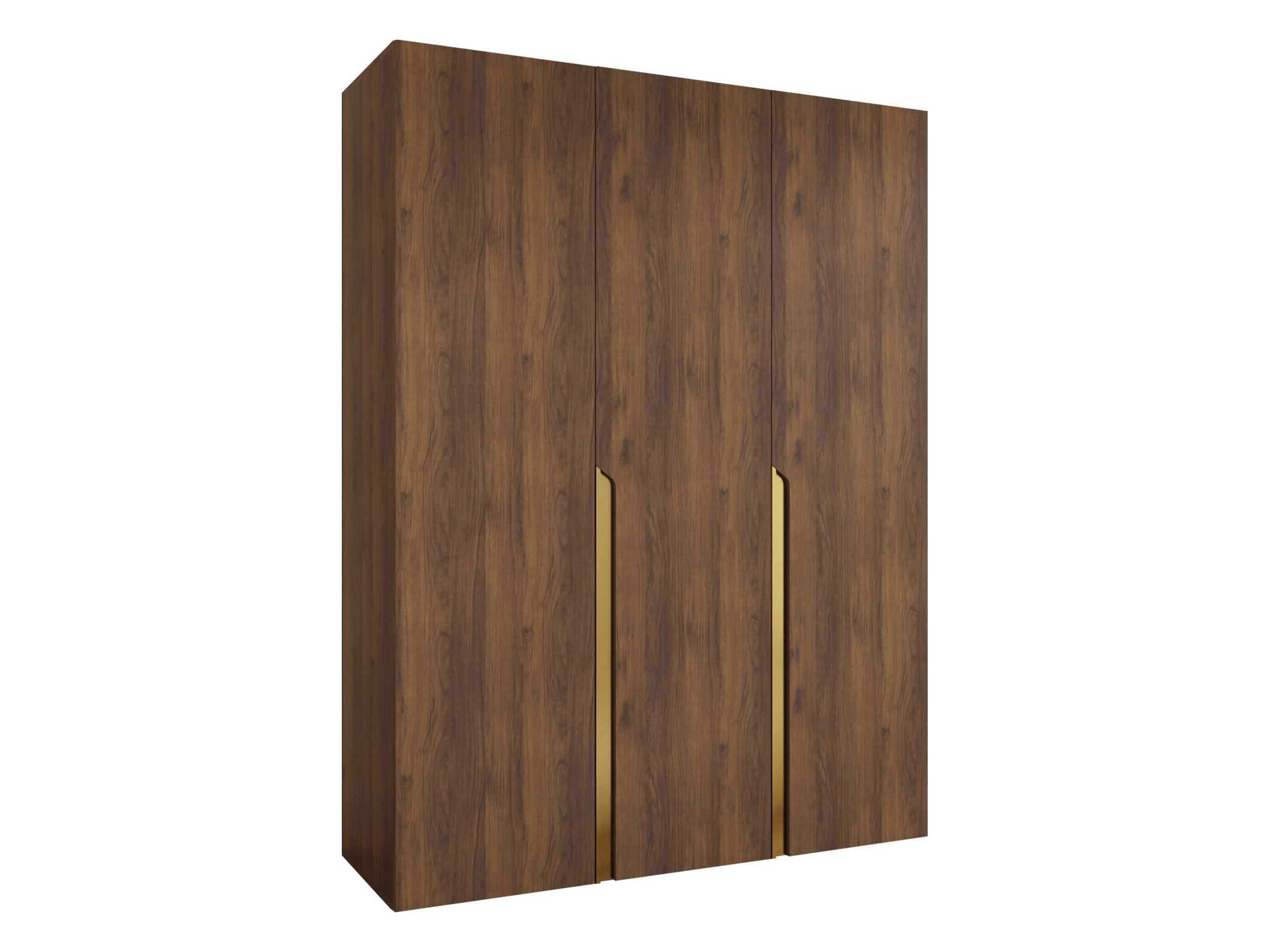 MIRJAN24 Kleiderschrank Mila I 150 (mit drei Drehtüren) zwei Kleiderstangen, 150x52x202 cm