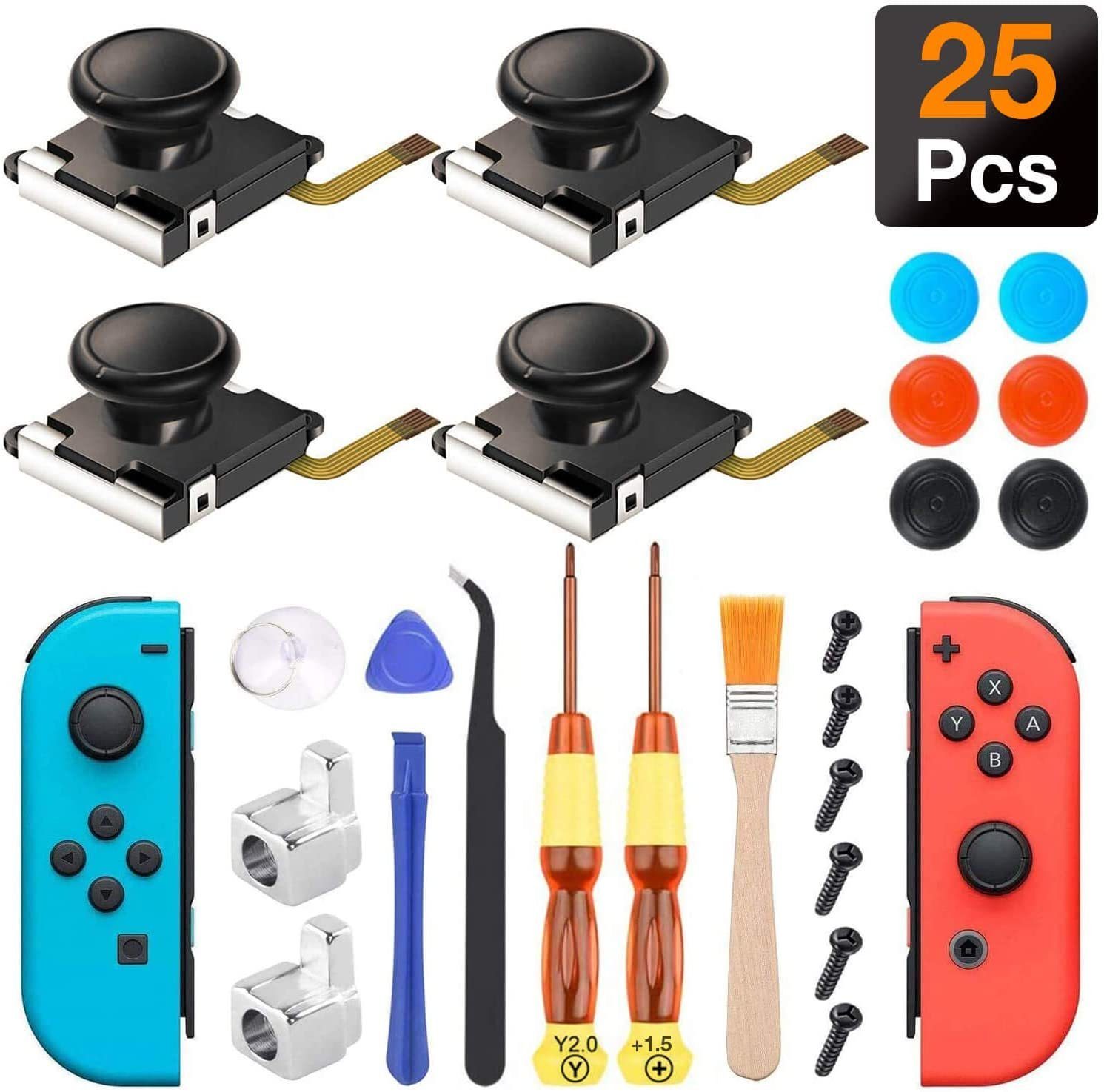 Vaxiuja »Ersatz für Joycon, Switch Analog Stick Teile für Nintendo Switch  Joy Con, Controller-Reparatur-Set inklusive 4 Daumen-3D-Sticks, 2  Metallschnallen, Hebelwerkzeuge, 6 Thumbstick-Griffe, 4 Stück« Switch- Controller (25 St) online kaufen | OTTO