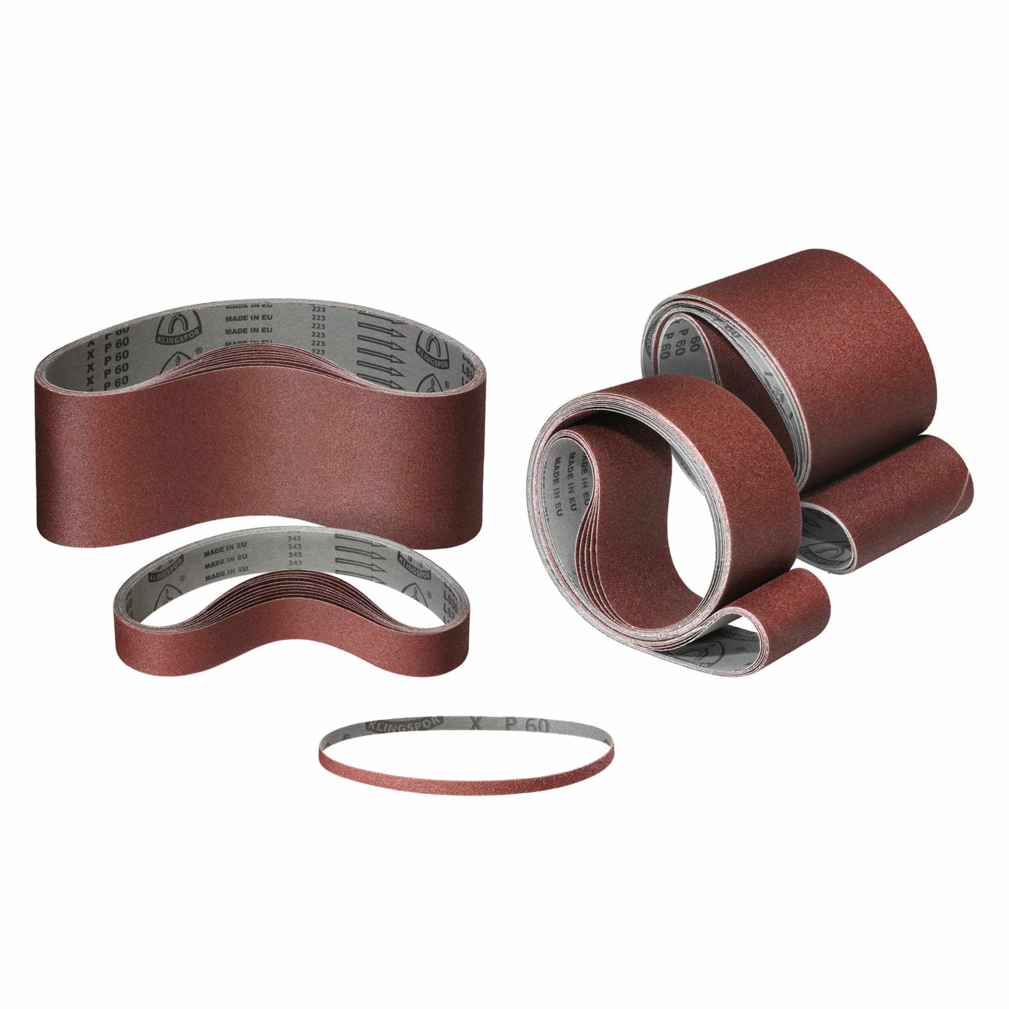 Klingspor Schleifpapier 10er-Set Klingspor (Kurz) Schleifbänder LS307X, 40 - 180, (LS 307 X, 10 St)
