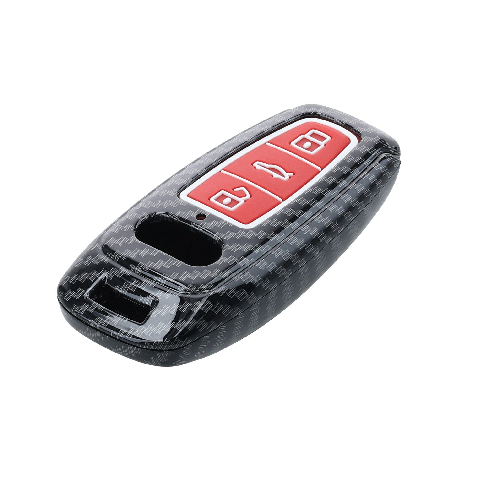 Q8, A7 Schutzhülle kwmobile Audi für Hülle Rot Q7 - A6 Case Autoschlüssel Schlüsseltasche Schlüsselhülle Hardcover Cover A8