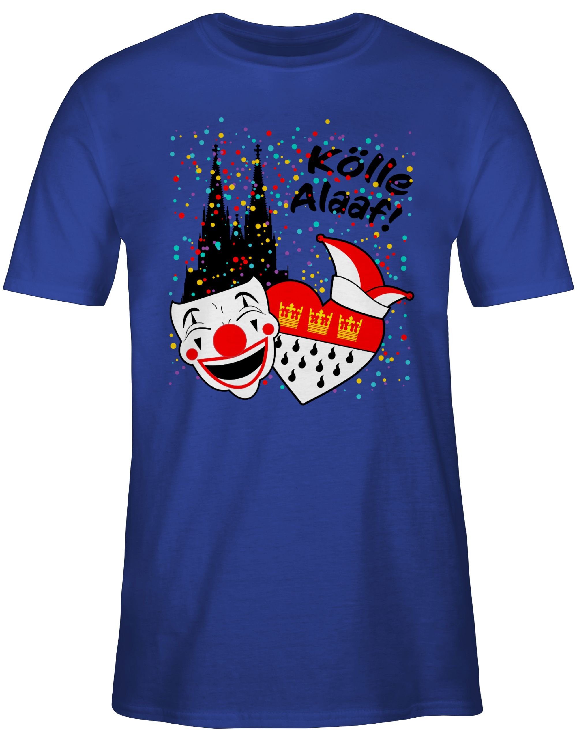 Shirtracer T-Shirt Kölle Alaaf Kostüm Köln Karneval Wappen I Jeck Rut Wiees günstig online kaufen