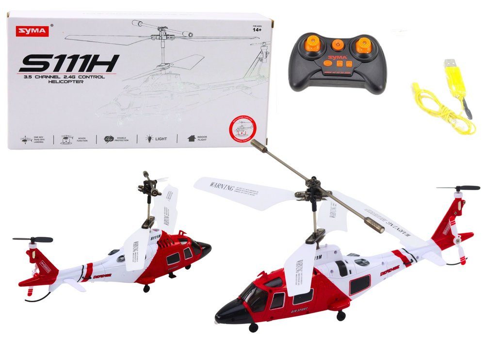Wisam RC-Auto Syma S111H ferngesteuerter RC-Hubschrauber Gyroskop rot