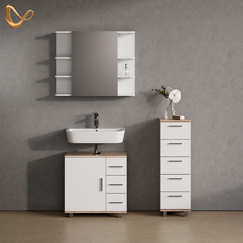 Livinity® Waschbeckenunterschrank Eisak, Sonoma, 60 x günstig online kaufen