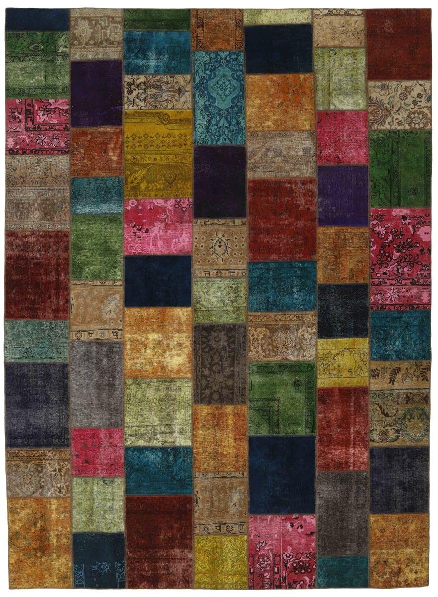 Orientteppich Patchwork 303x414 Handgeknüpfter Moderner Orientteppich, Nain Trading, rechteckig, Höhe: 5 mm