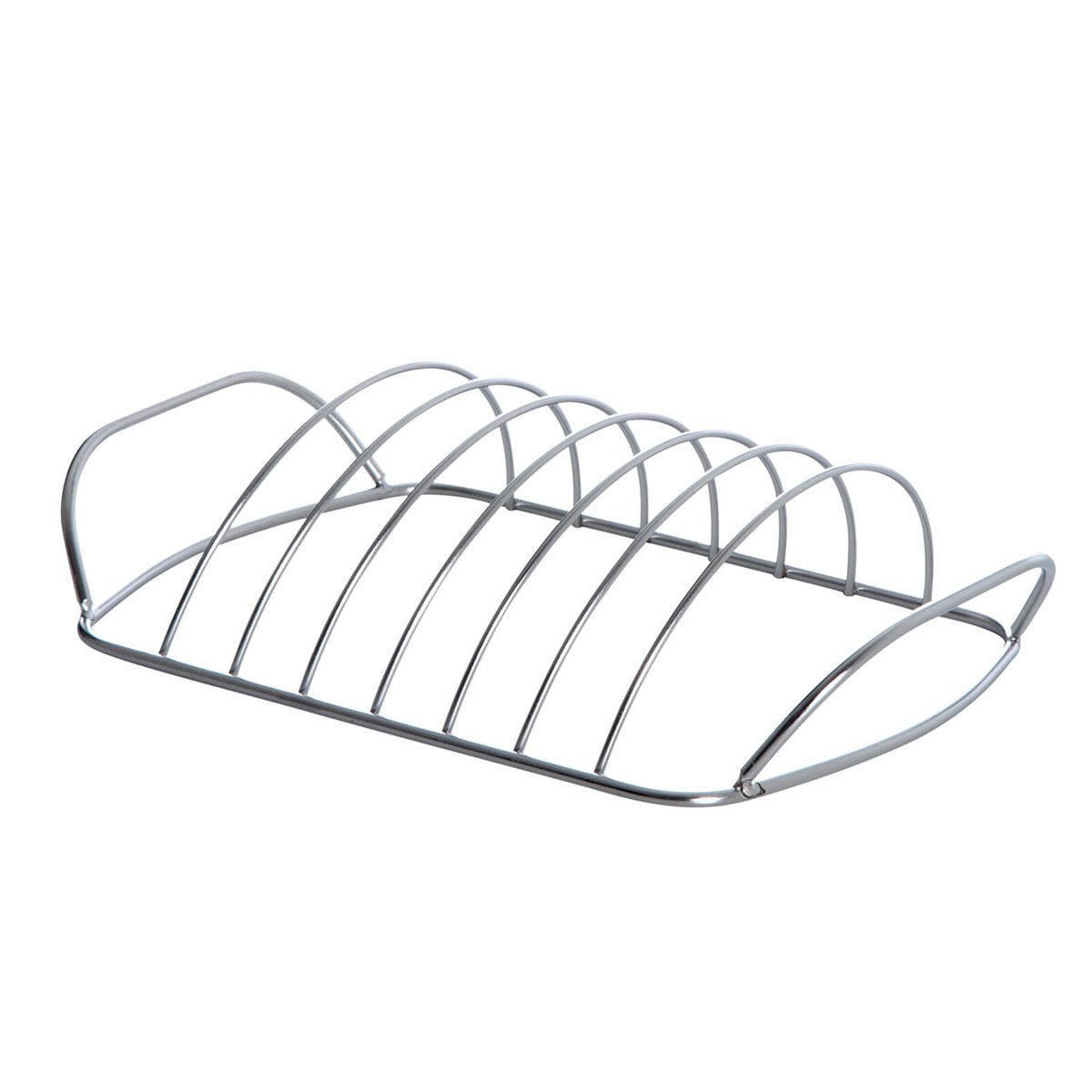Grillguthalter Spareribs Halter Edelstahl 30x18x8cm für lecker Rippchen vom Grill
