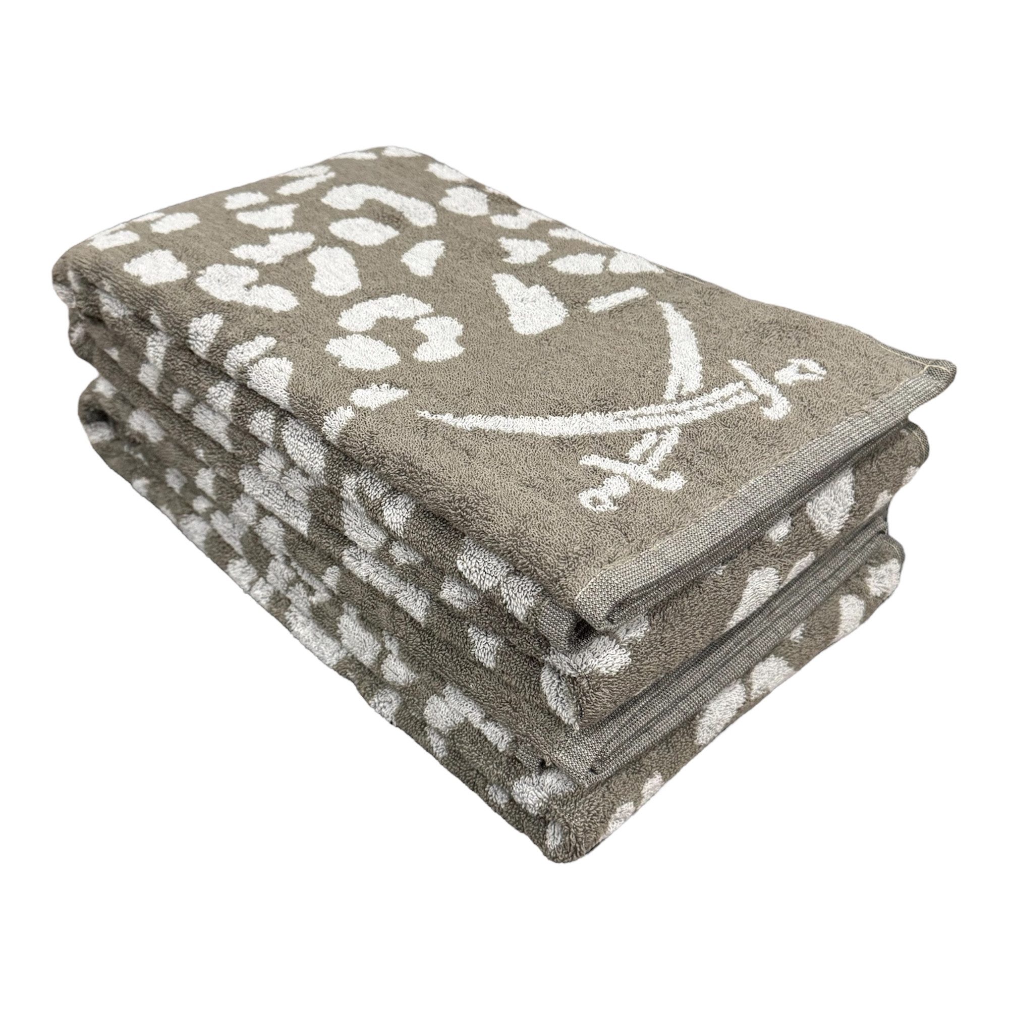 Sansibar Sylt Duschtücher 2 teiliges Duschtuch Set LEO mit modernem Design, 90x160 cm, (Spar-Set, 2-St), 100% Baumwolle, langlebig, saugstark, leicht gezwirnt