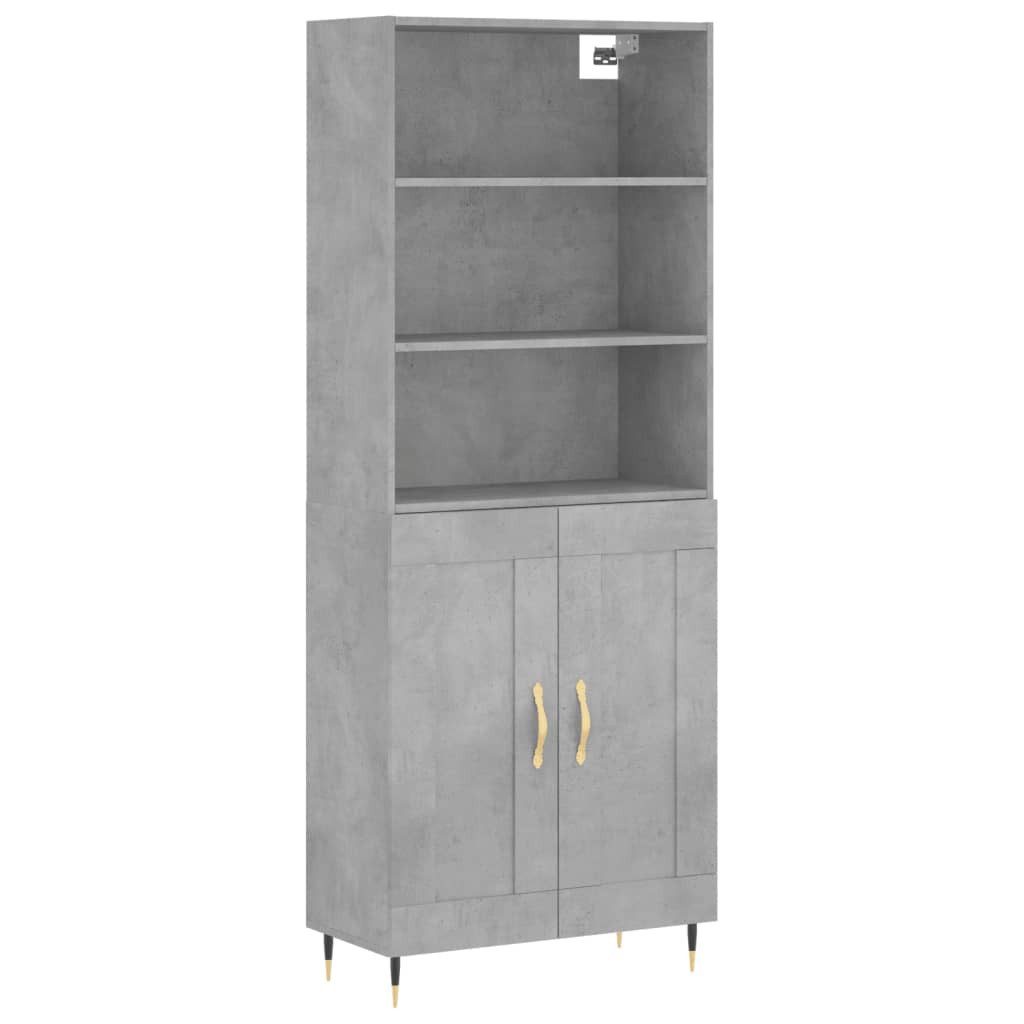 vidaXL Highboard Highboard Betongrau 69,5x34x180 cm günstig online kaufen