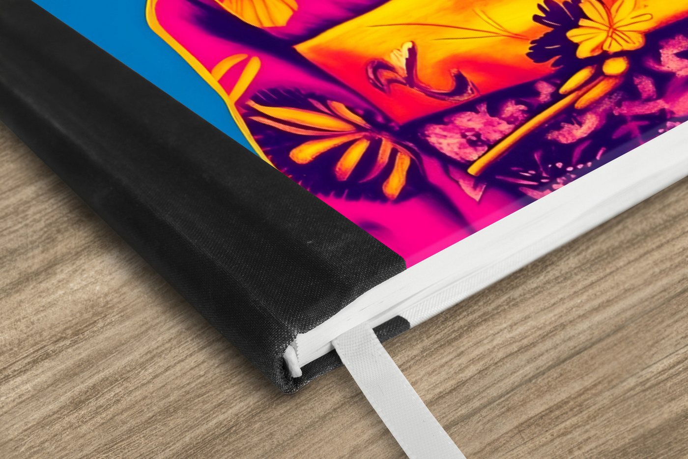 Thumbnail - MuchoWow Notizbuch Maus - Kimono - Blumen - Blau, Notebook, Notizblock a5, Tagebuch, Journal Liniert