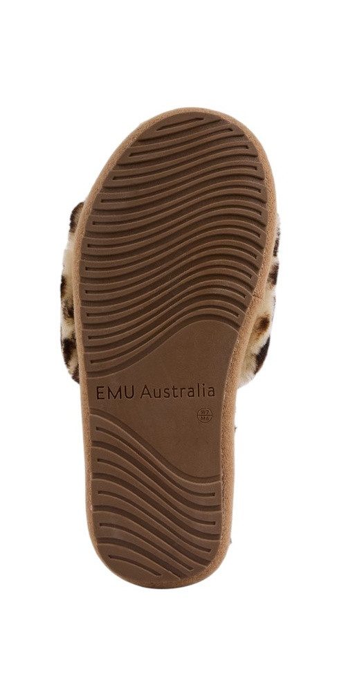 Emu Australia Mckay Leopard (Lammfell) braun Damen Hausschuh
