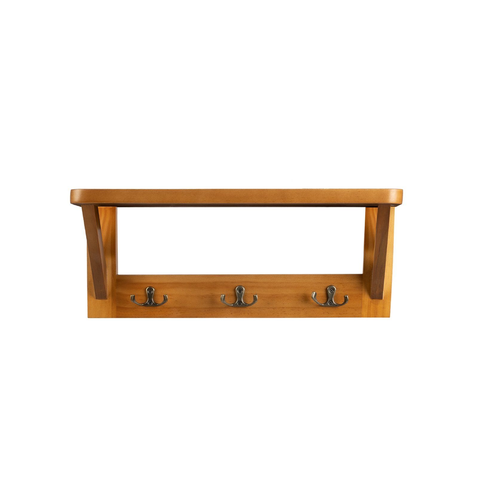 Karat Wandregal Rustic, Wohndekoration, Wandregal ideal im Flur, Gefertigt aus Kiefernholz