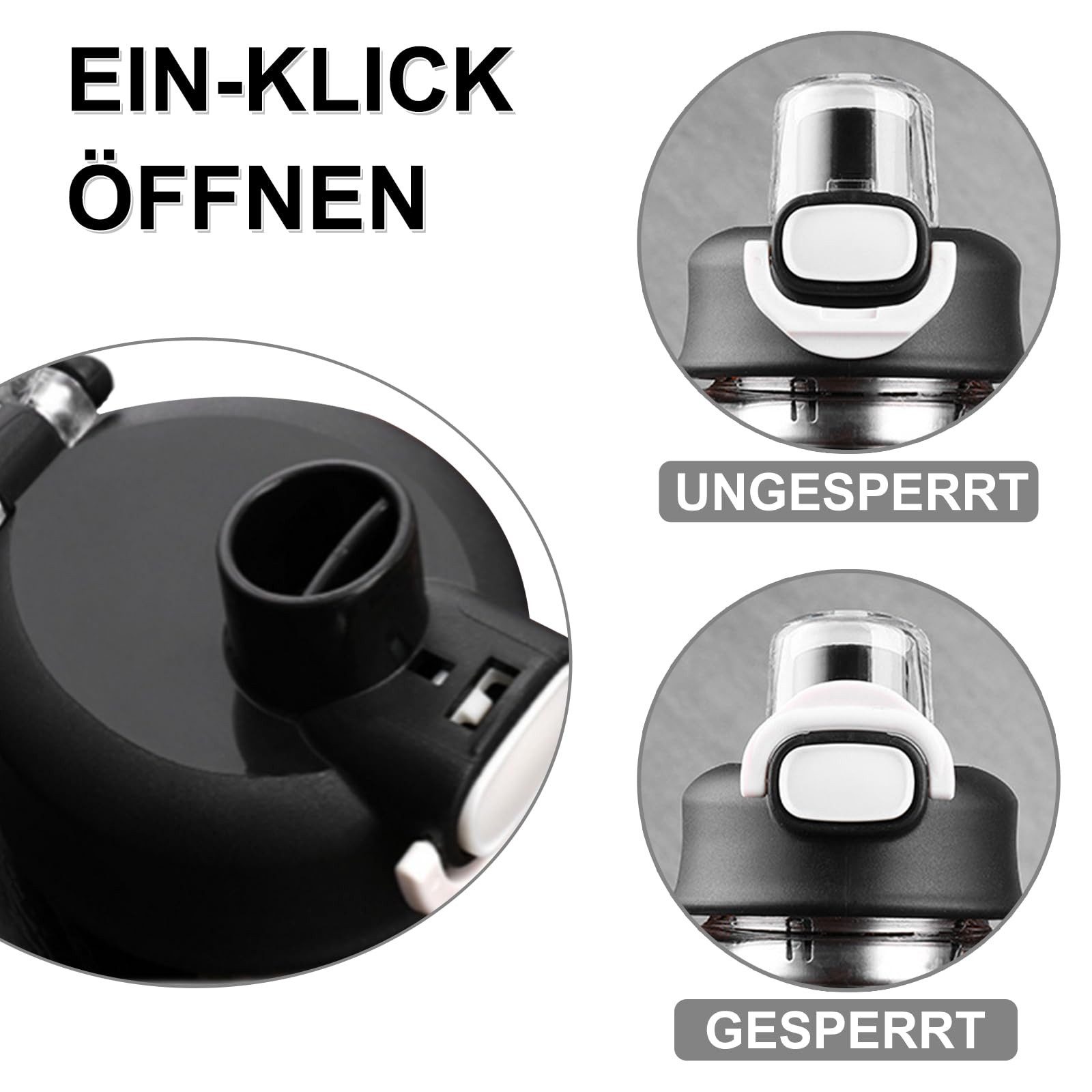 Coonoor Trinkflasche Glasflasche,Wasserflasche mit Filter & Bürste, BPA-Frei, Trinkflasche, Sport Auslaufsicher, für Fitness, Büro, Schule, Yoga, Outdoor
