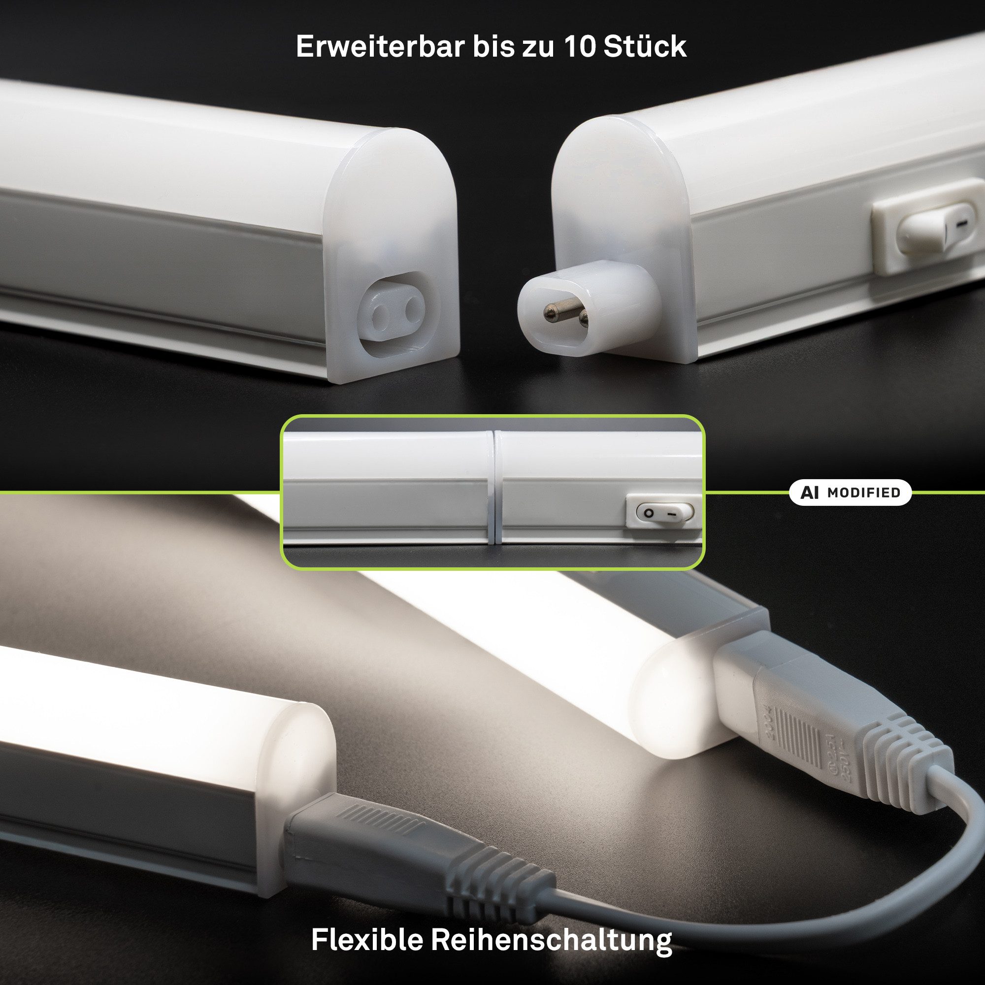 Briloner Leuchten LED Unterbauleuchte Küchenlicht Schrankleuchte Arbeitslicht Werkstatt Weiß, Energieeffizienz A, LED fest integriert – Bild 5 von 5