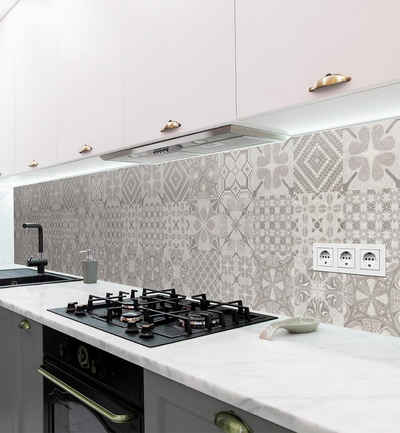 MyMaxxi Dekorationsfolie Küchenrückwand Mosaik beige selbstklebend Spritzschutz Folie